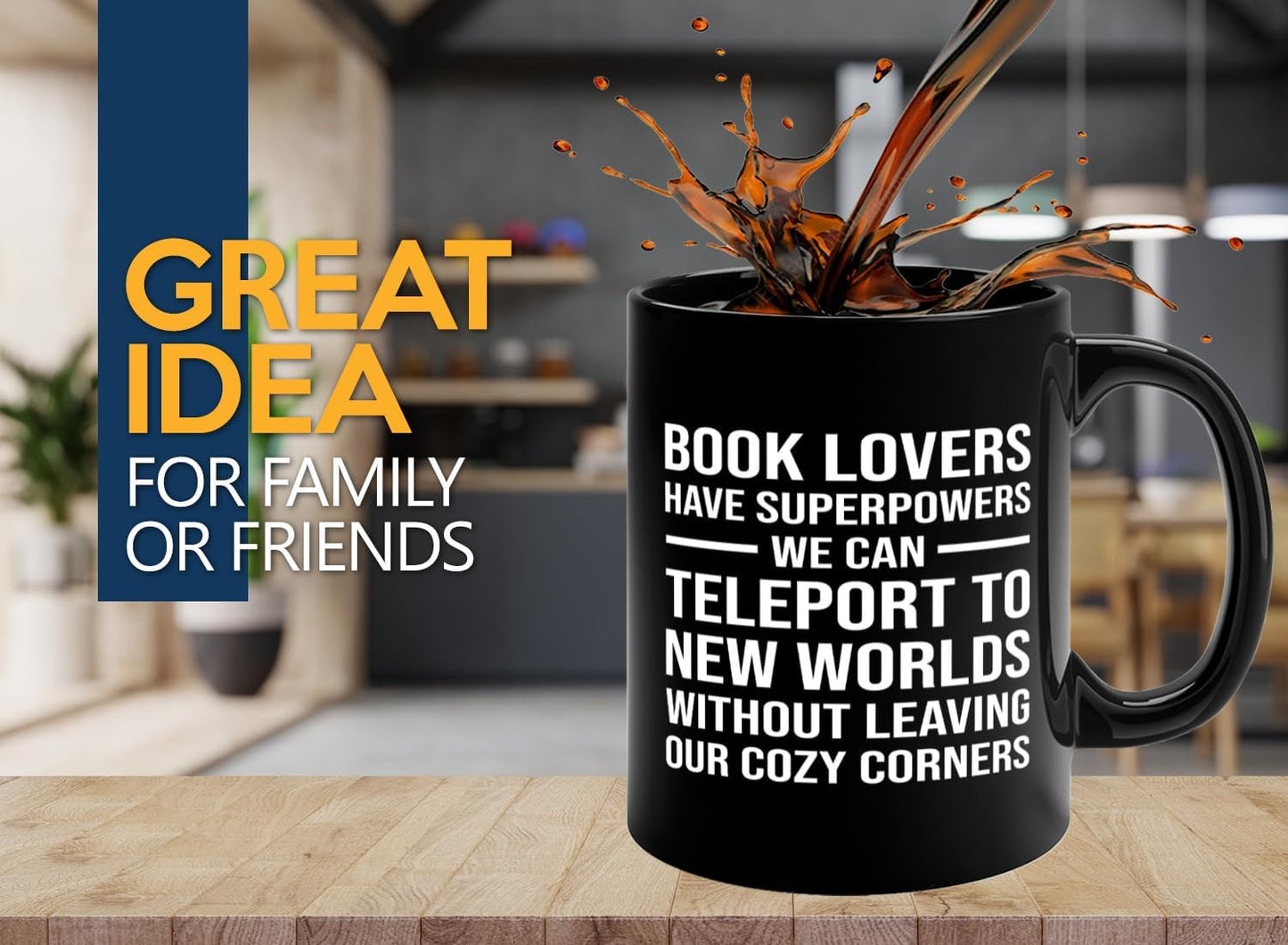 Book Lover Coffee Mug 11oz Black -We Can Teleport - Writer Editor Bookish Librarian Bibliophile Bookish Grammar Philosophers