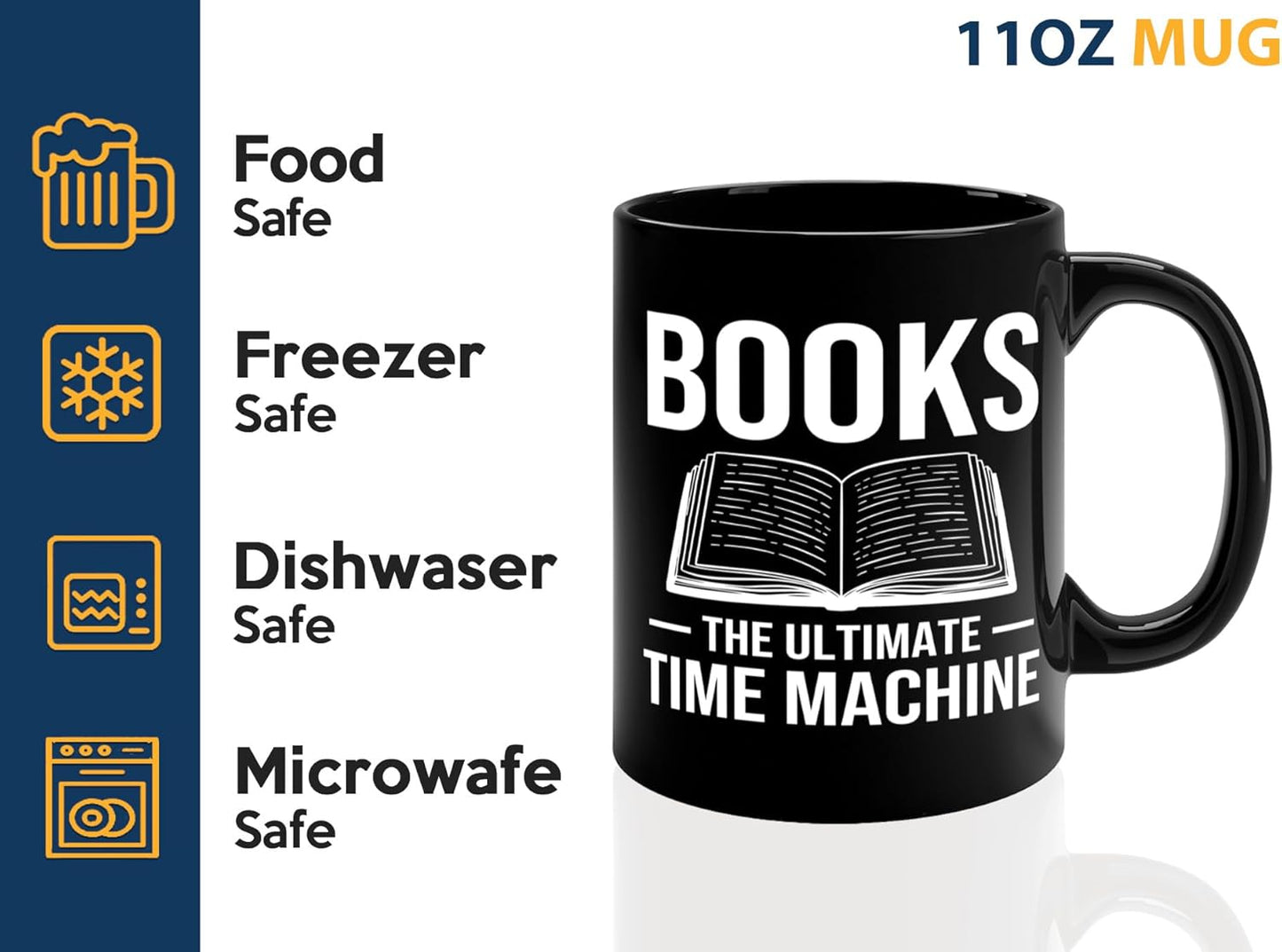 Book Lover Coffee Mug 11oz Black -Books The Ultimate - Bookworm Literature Library Book Lover Reader Booked Editor Intellectual Studious