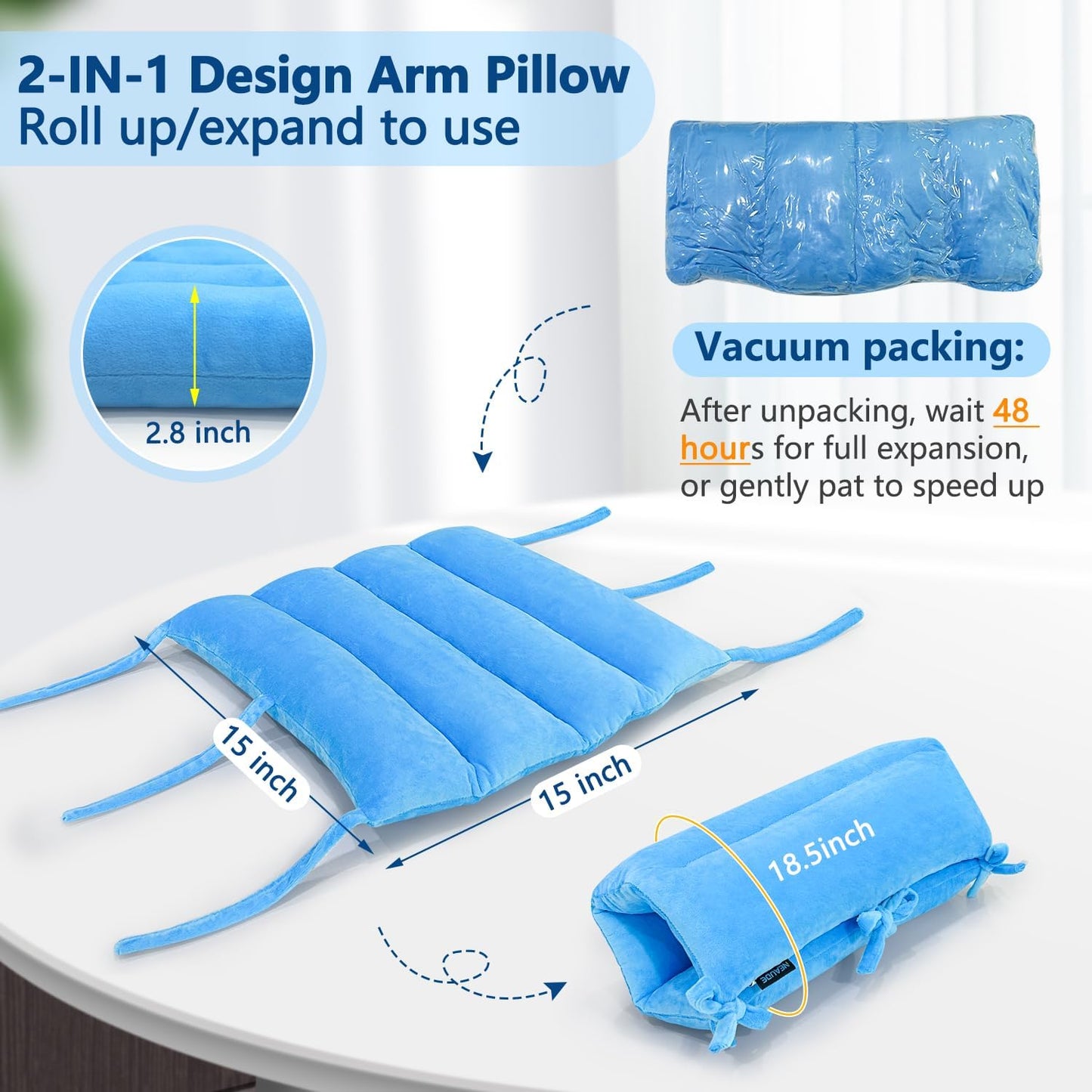 Arm Elevation Pillow Post Surgery Shoulder Arm Rest for Bed Armrest Pads Leg Support Pillows Hand Ankle Elevation Broken Wrist Leg Prop Knee Elevating Surgery Recovery (Multi-Purpose)