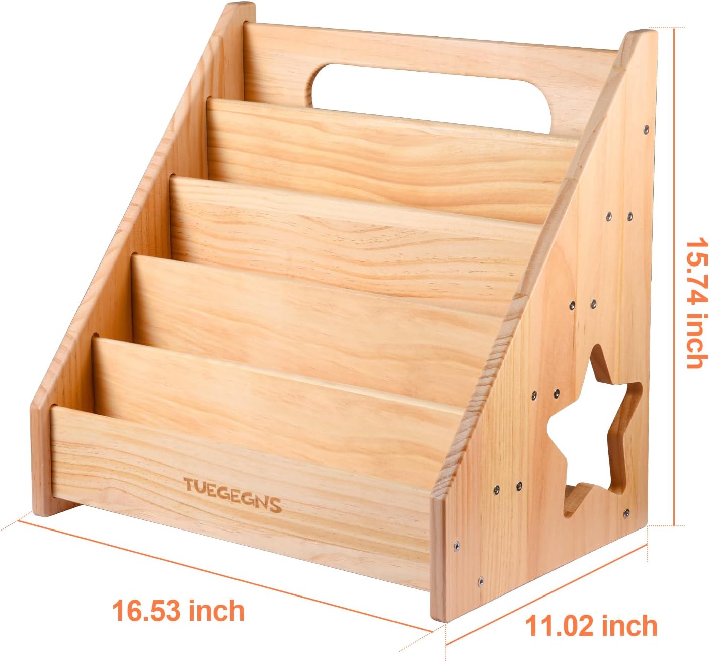 Montessori Bookshelf,Toddler Bookshelf for Kids,Organize Your Little One's Reading Adventure with Our Bookshelf - Perfect for Kids!(Wood)