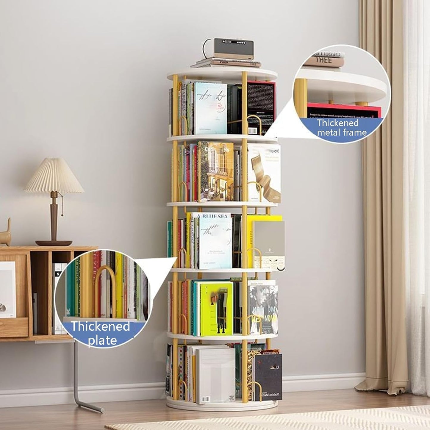Metal display Shelf Storage Rack ，Simple Narrow Invisible Bookshel, Modern Multipurpose Corner Bookshelf Tall , invisible Floating Bookshelf for Home or Office,Multipurpose Display Book Shelf(99cm/38.