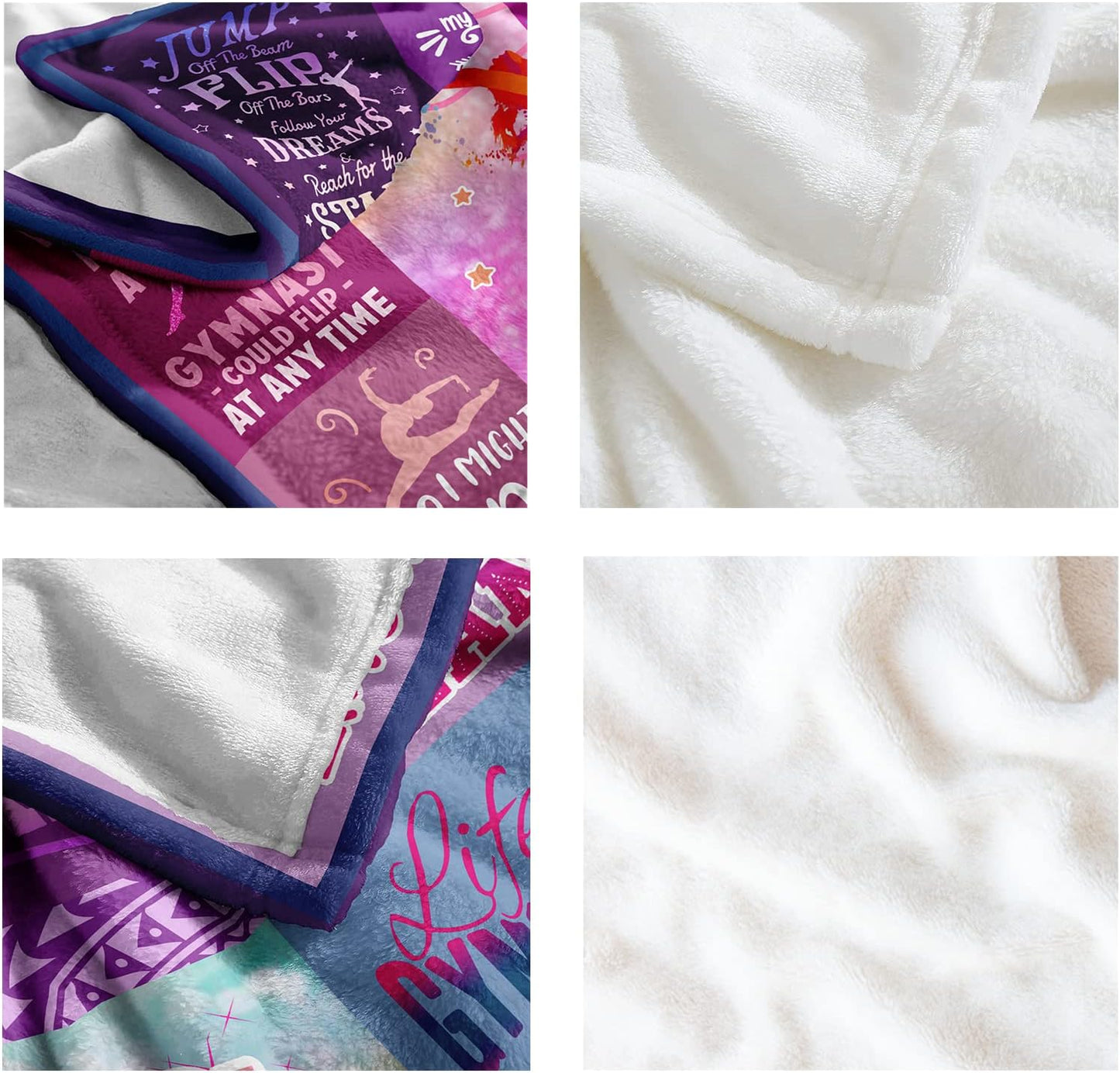 Gymnastics Gifts for Girls, Girls Gymnastics Stuff Blanket Gifts, Gymnastics Christmas Birthday Gifts Throw Blanket 60" x 50"