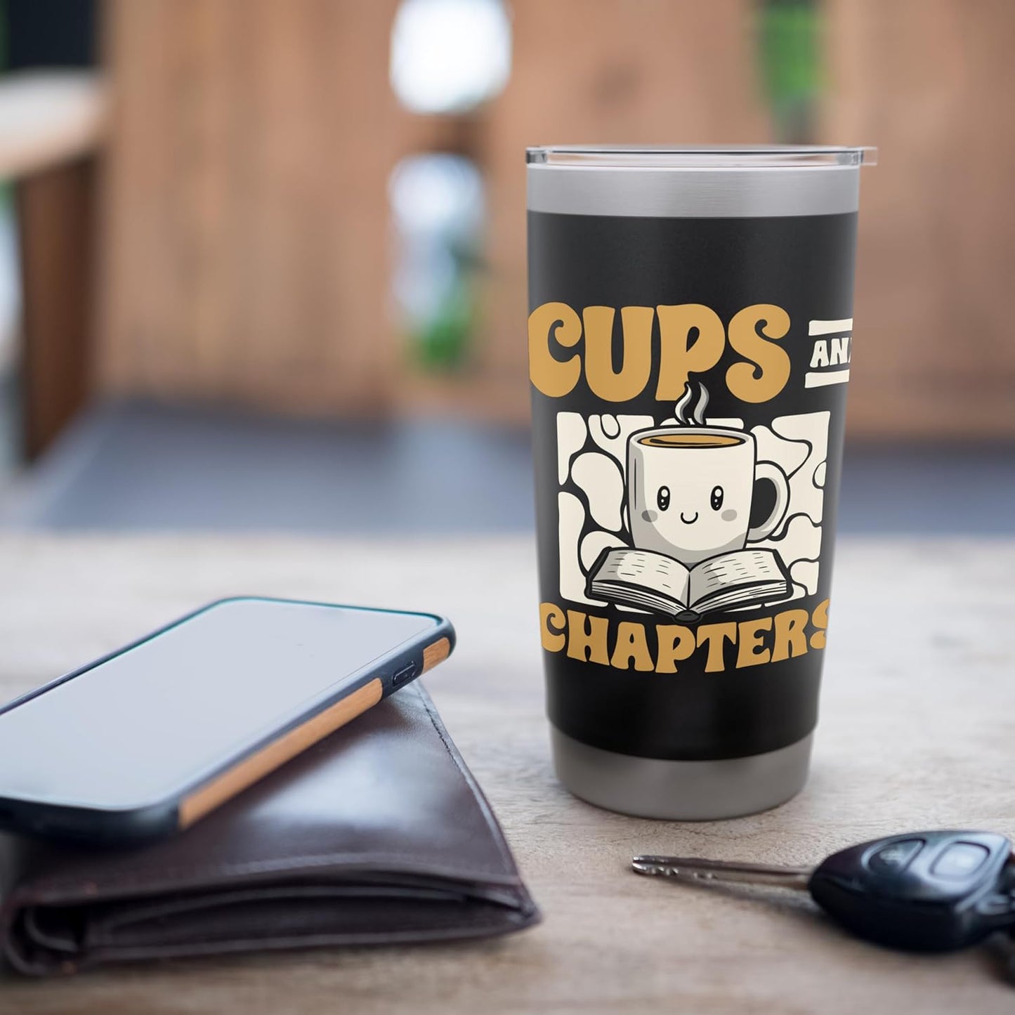 Cups & Chapters Coffee Books Coffee Lover Mug & Book Stainless Steel Insulated Tumbler