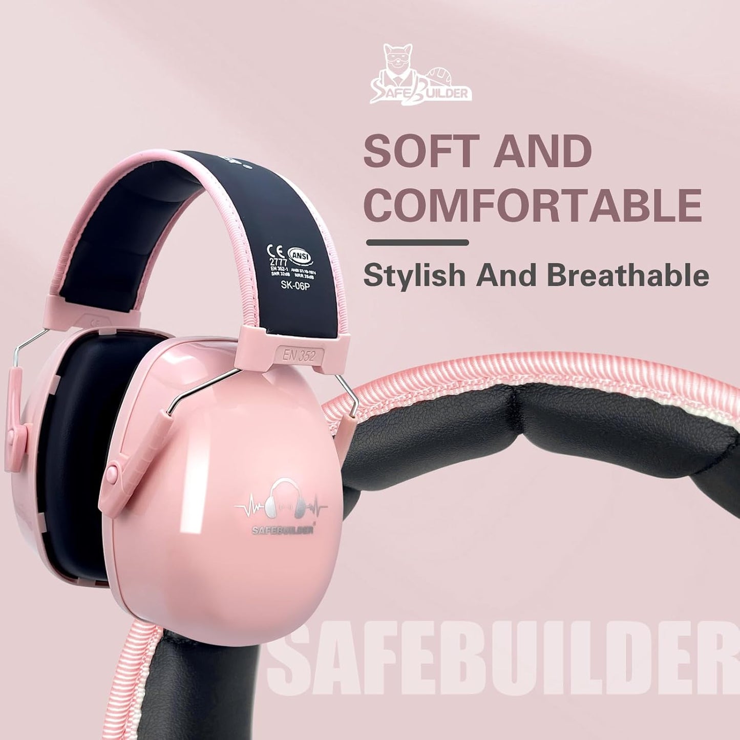 Ear Protection Ear muffs Noise Reduction NRR 28dB Adjustable Hearing Protection for Working Mowing SK-06P