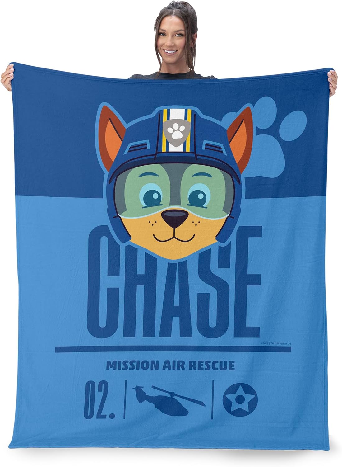 Nickelodeon Paw Patrol Officially Licensed Chase Mission Ultra-Soft Silk Touch Throw Blanket, Lightweight, 50 x 60 in