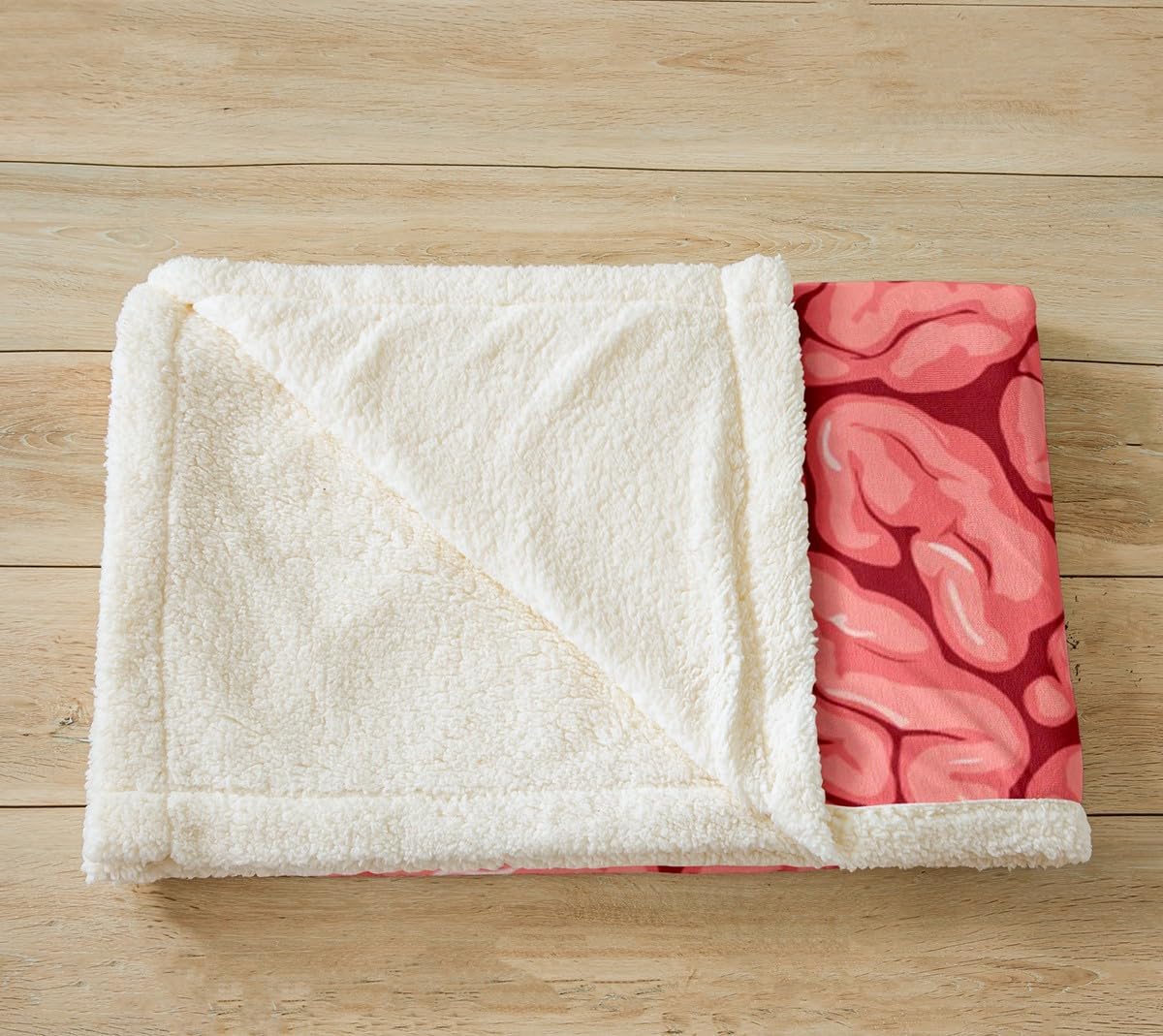 Feelyou Halloween Theme Fleece Throw Blanket 40"x50" Kids Pink Plush Blanket for Boys Girls Teens Brain Design Sherpa Blanket