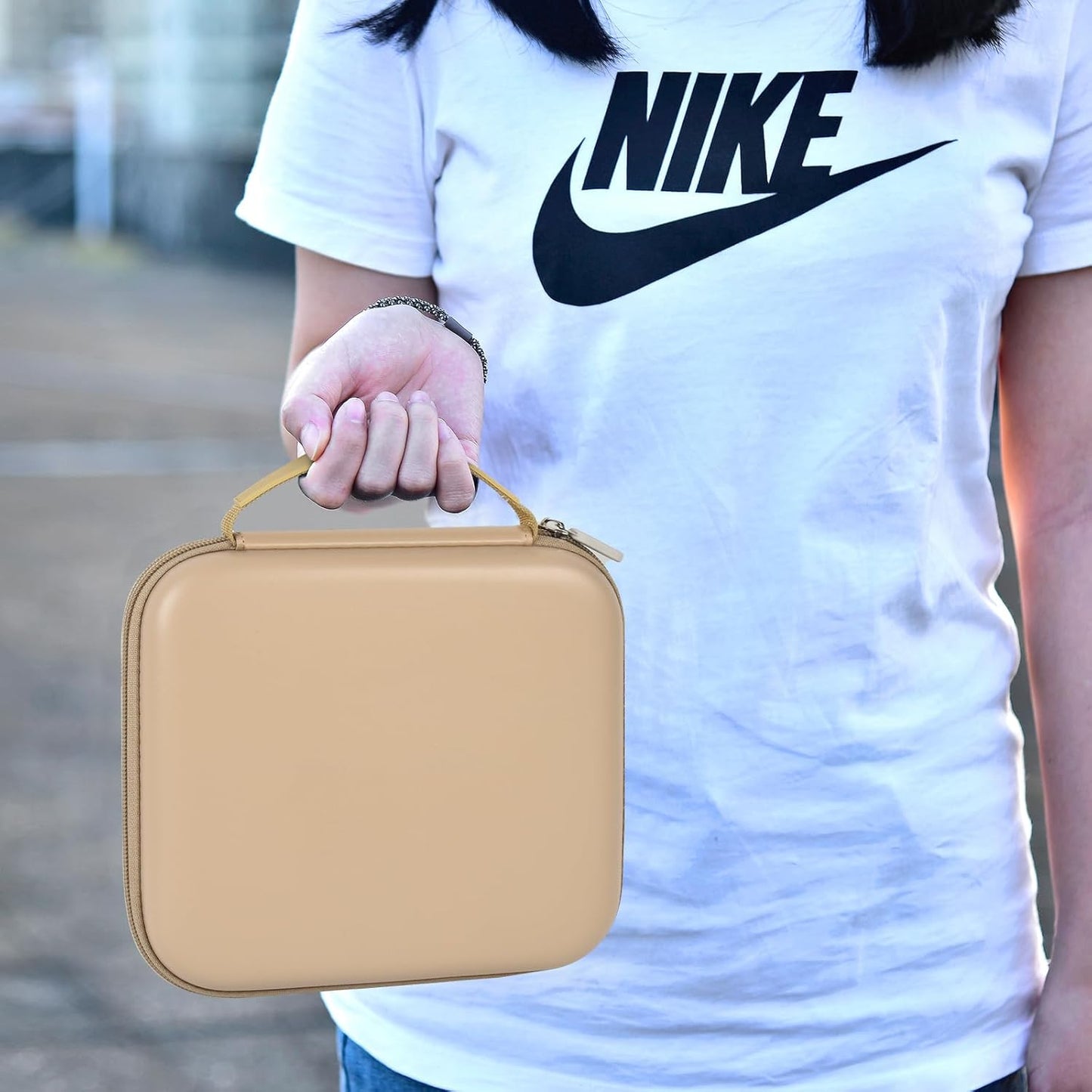 Case Compatible with Glocusent/ for Vekkia/ for LITOM/ for LEDGLE/ for TAKKUI/ for TSINGREE LED Neck Reading Light Book Light for Reading. Storage Carrying Holder for USB Cable (Box Only) -Light Khaki