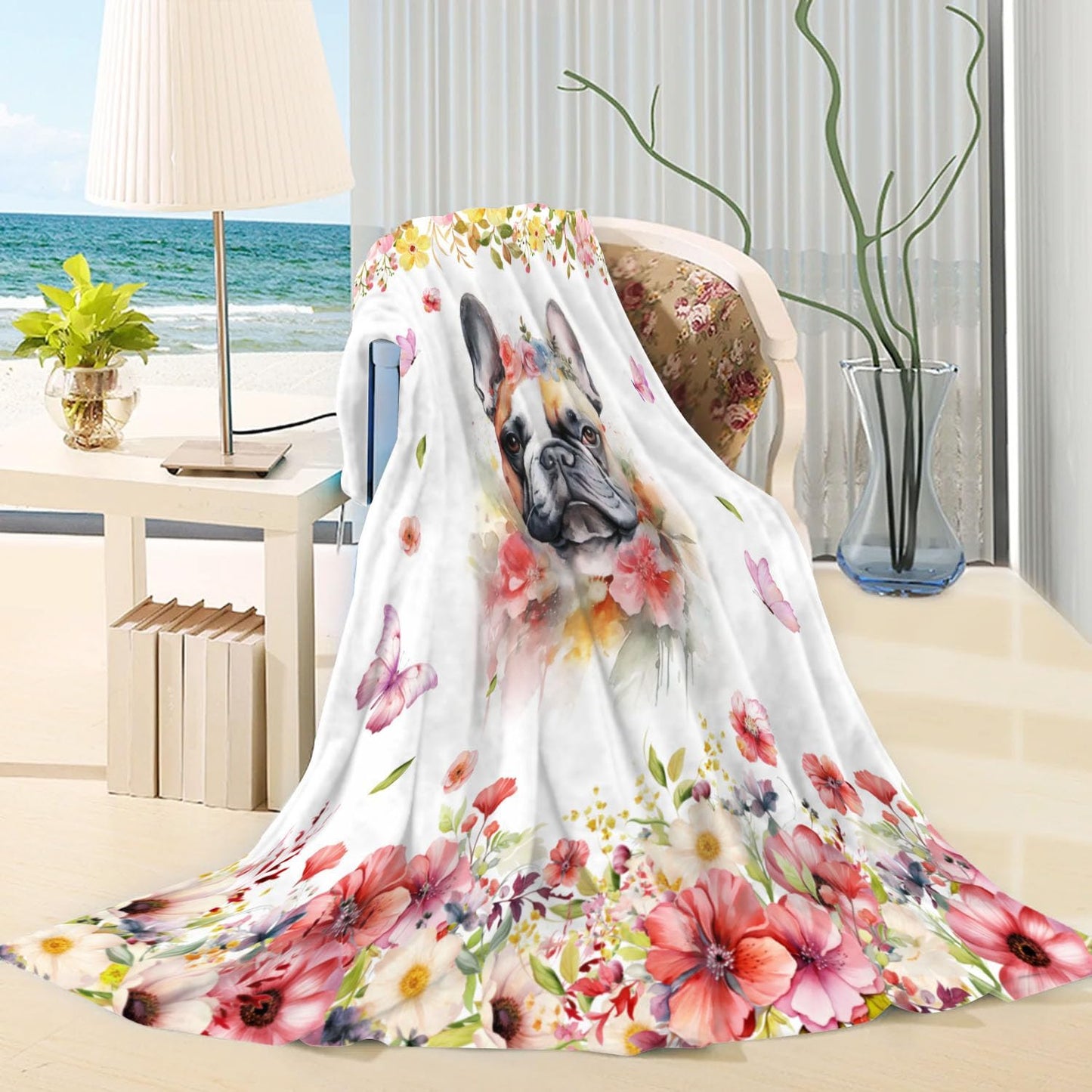 French Bulldog Blanket for Dog Lovers,Super Soft Throw Blanket for Girl Gift Ideas (French Bulldog, 50 * 60in)