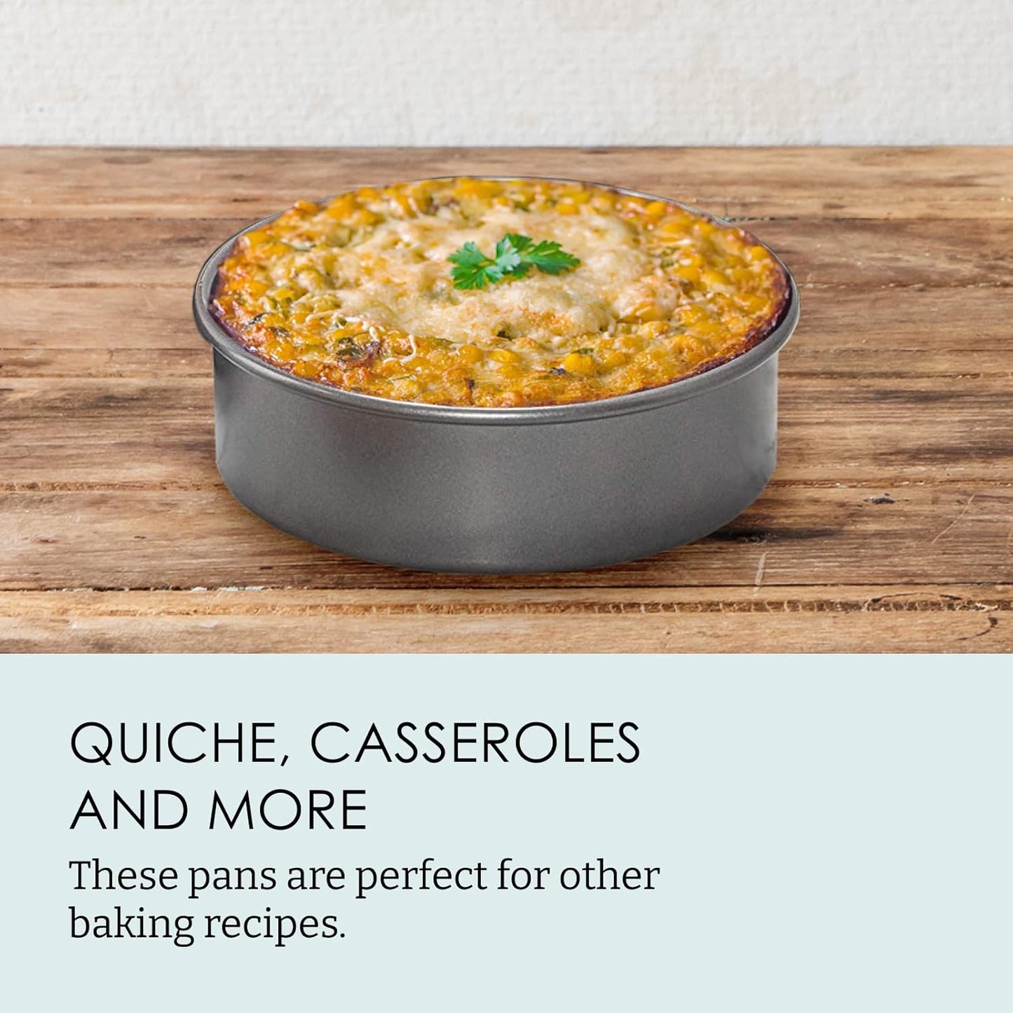 Chicago Metallic Professional 3-Piece Round Cake Pan Set of 6, 8, 10 inch Premium Nonstick Bakeware, Heavy-Weight Carbon Steel for Even Baking, Perfect for Layer Cakes