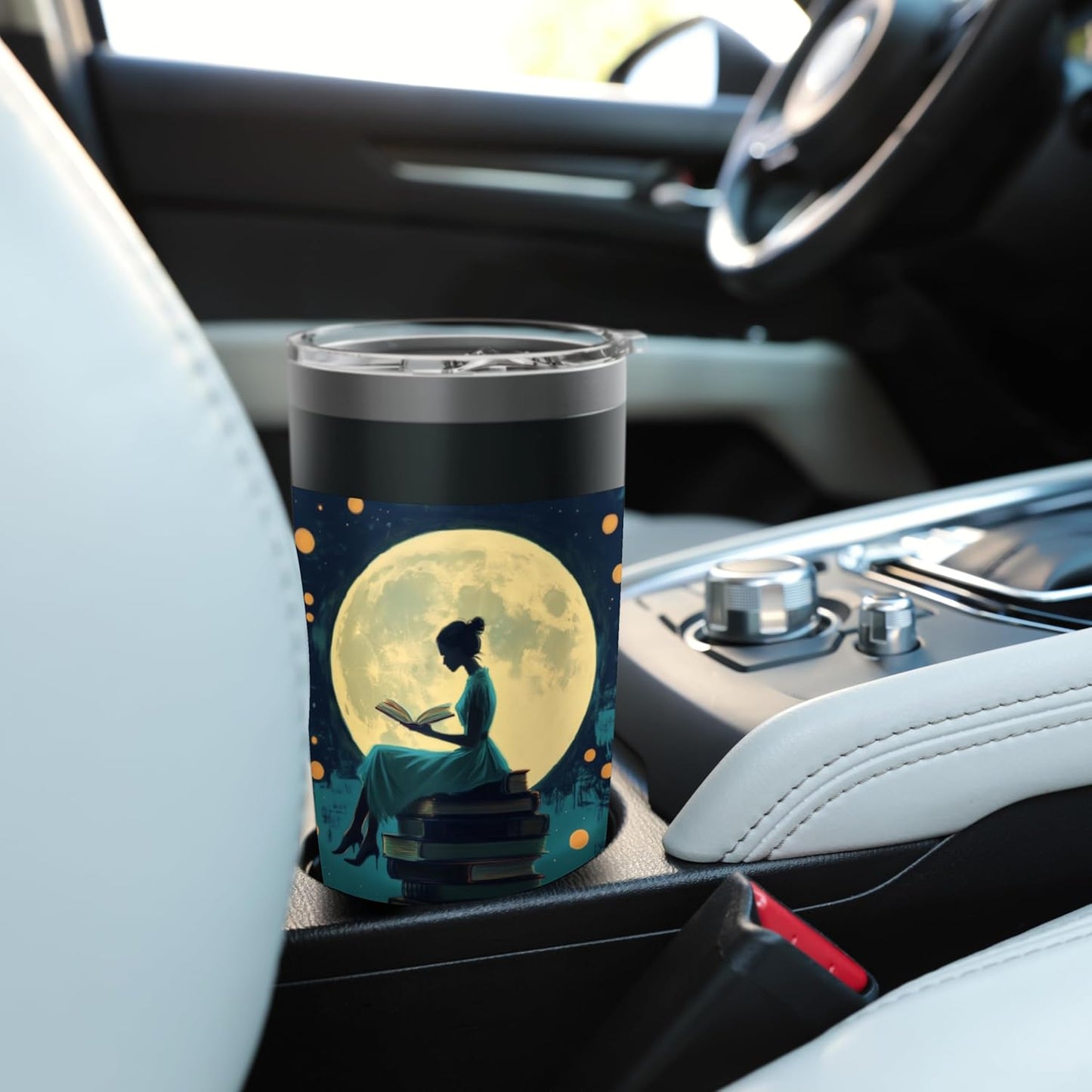 Girl Reading Book Lover Bookworm Reading Librarian Stainless Steel Insulated Tumbler