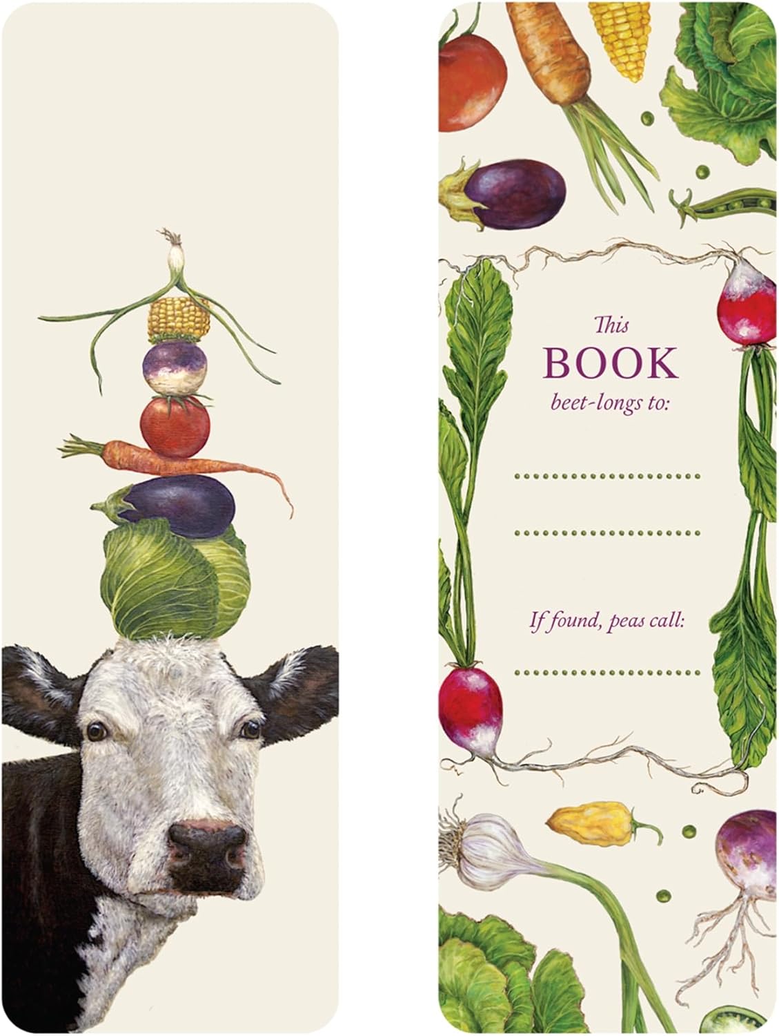Hester & Cook Paper Bookmarks for Women - Printed 2-Sided Book Markers Set of 3 (Animals)