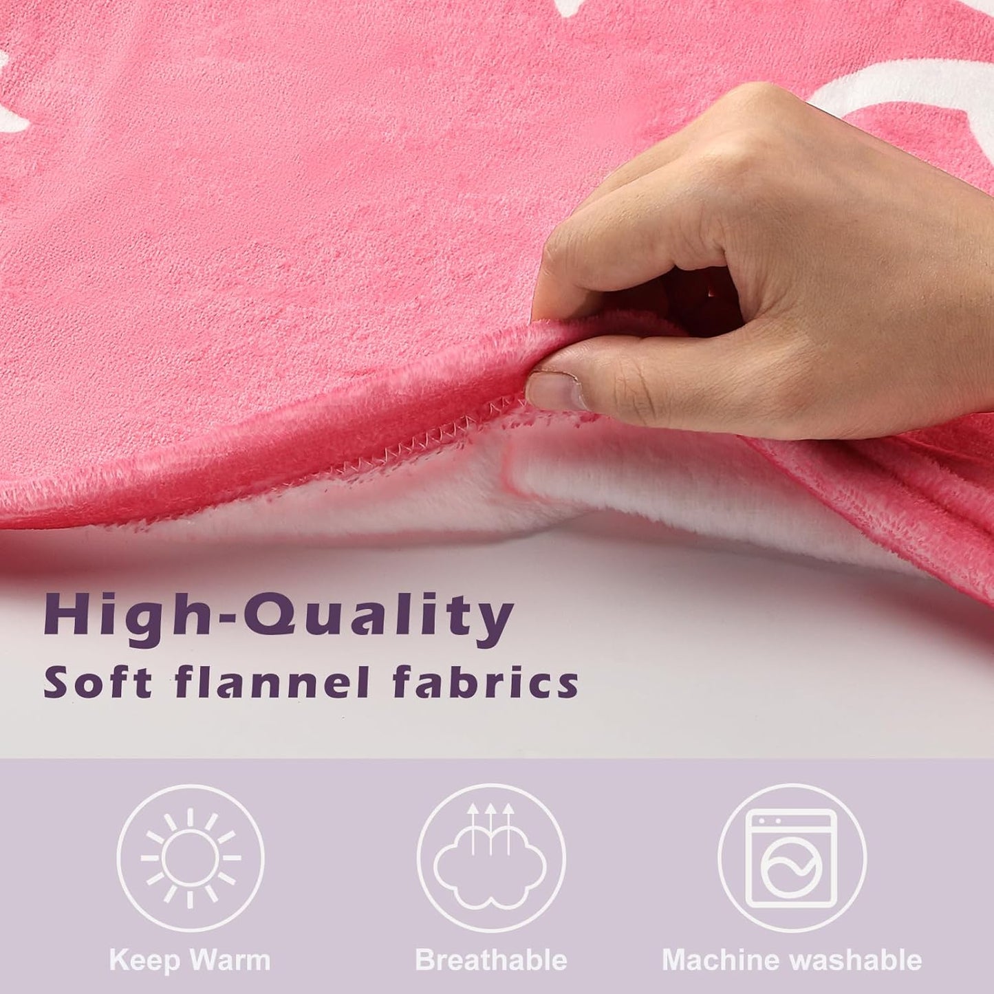 Snycler Best Friend Blanket for Women - 50"x60" Soft Throw Blanket, Birthday Gift for Bestie, BFF, Christmas or Valentine's Day for Her, Cozy Pink