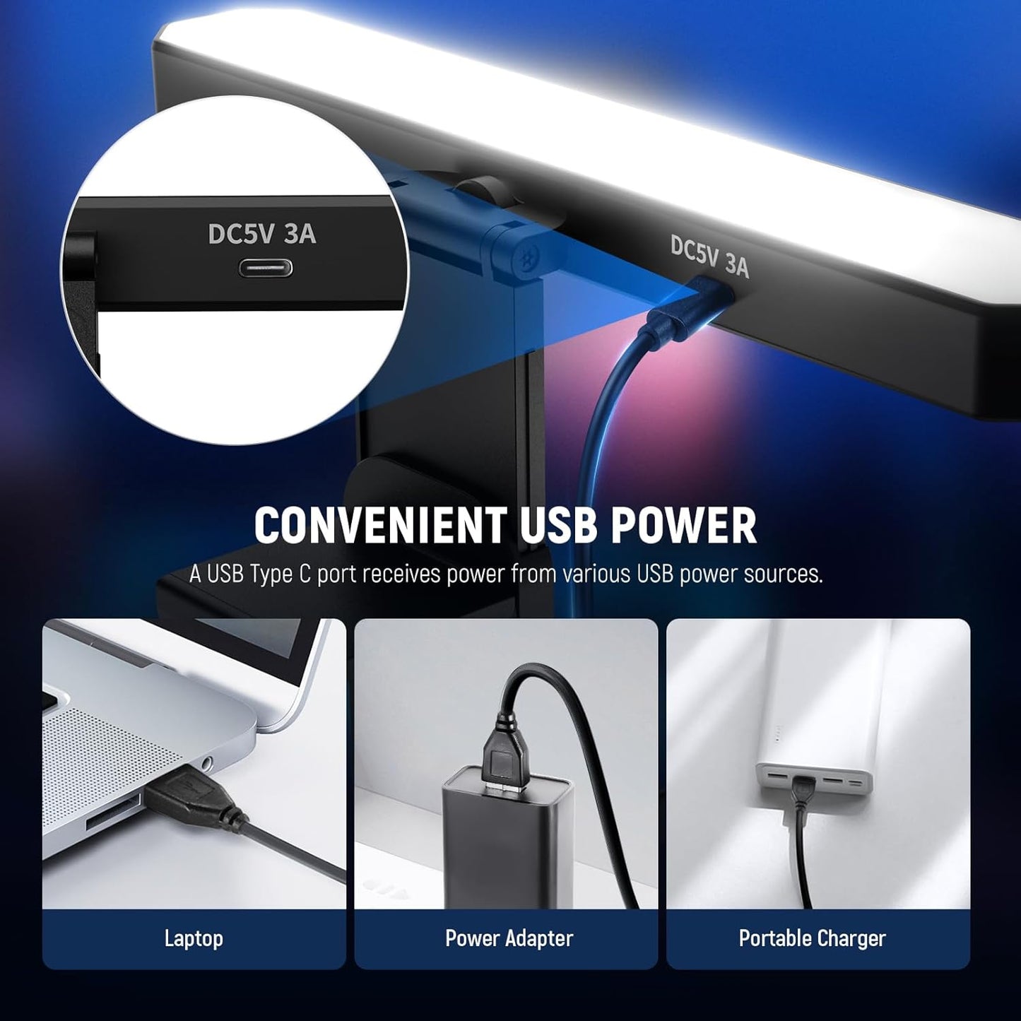 NEEWER Basics 6W Monitor Light Bar with Stand/Remote/Touch Control, Bi Color Dimmable LED Lamp for Home Office Desk Video Conference Lighting Computer Laptop Webcam Zoom Gaming Streaming Reading, L10