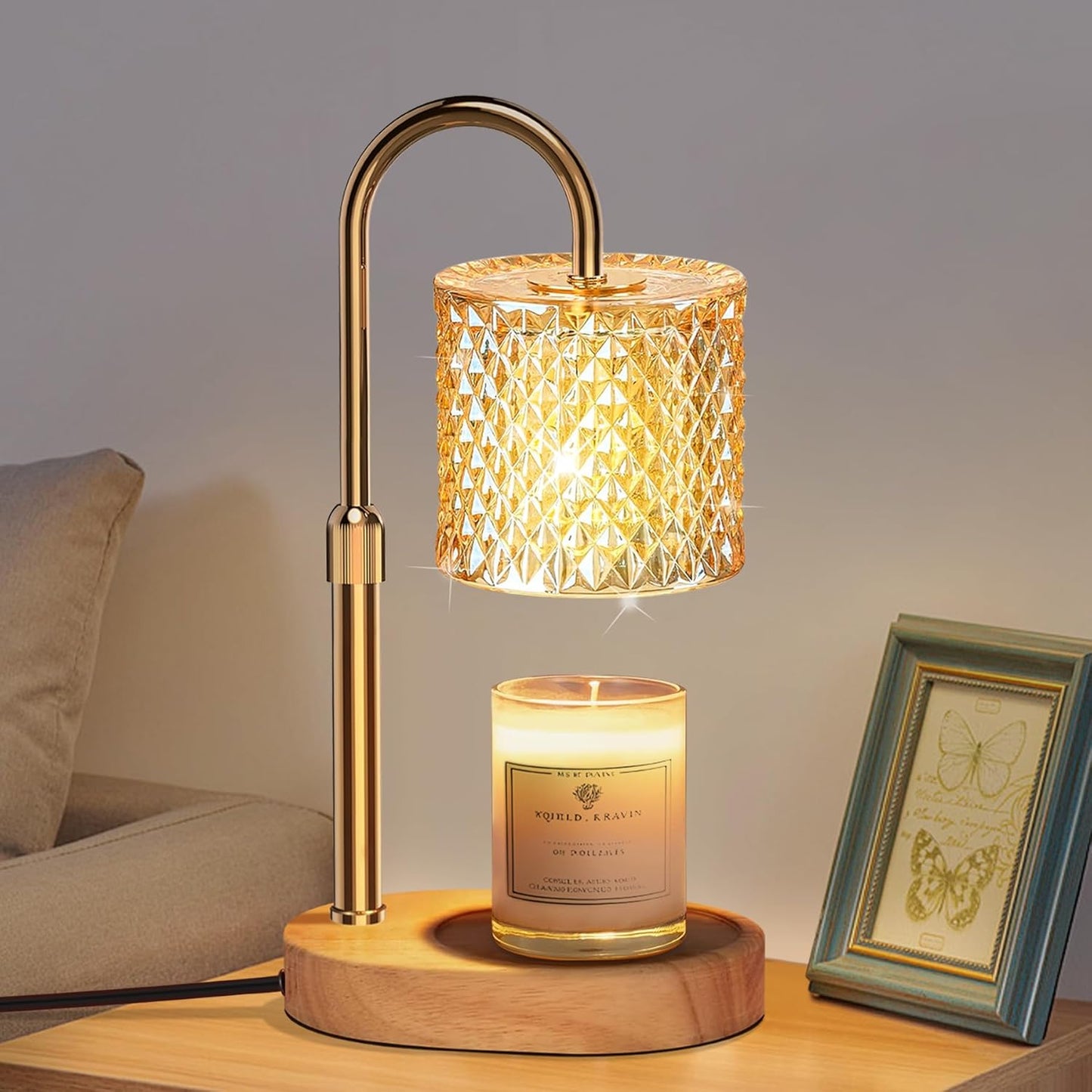 Candle Warmer Lamp with Timer Dimmer Adjustable Height for New Home Decor, Birthday Gifts for Women,Candle Warmer for Women Mom Christmas Mother's Day Gfit