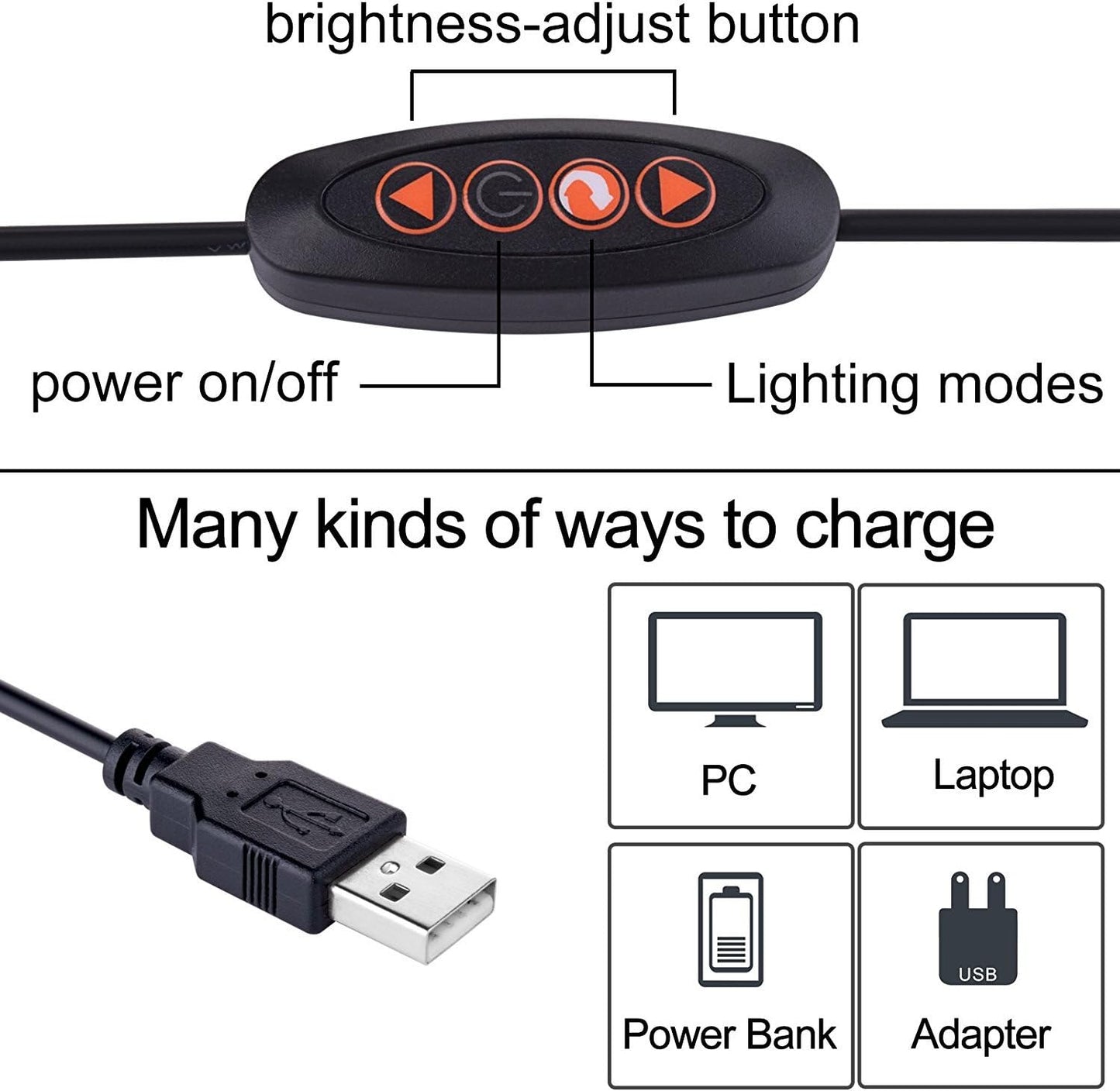 LED Desk Lamp - Dimmable Eye-Care Reading Light with Adjustable 3 Color Modes, 14 Brightness Levels, Flexible Gooseneck Clip-on Light for Studying, 5W-Black