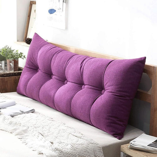 Triangular Positioning Heighten Support Reading Cushion Never Collapse Cushions for Sofa Bed Headboard Upholstered with Removable Cover(Size:100X60cm,Color:A)