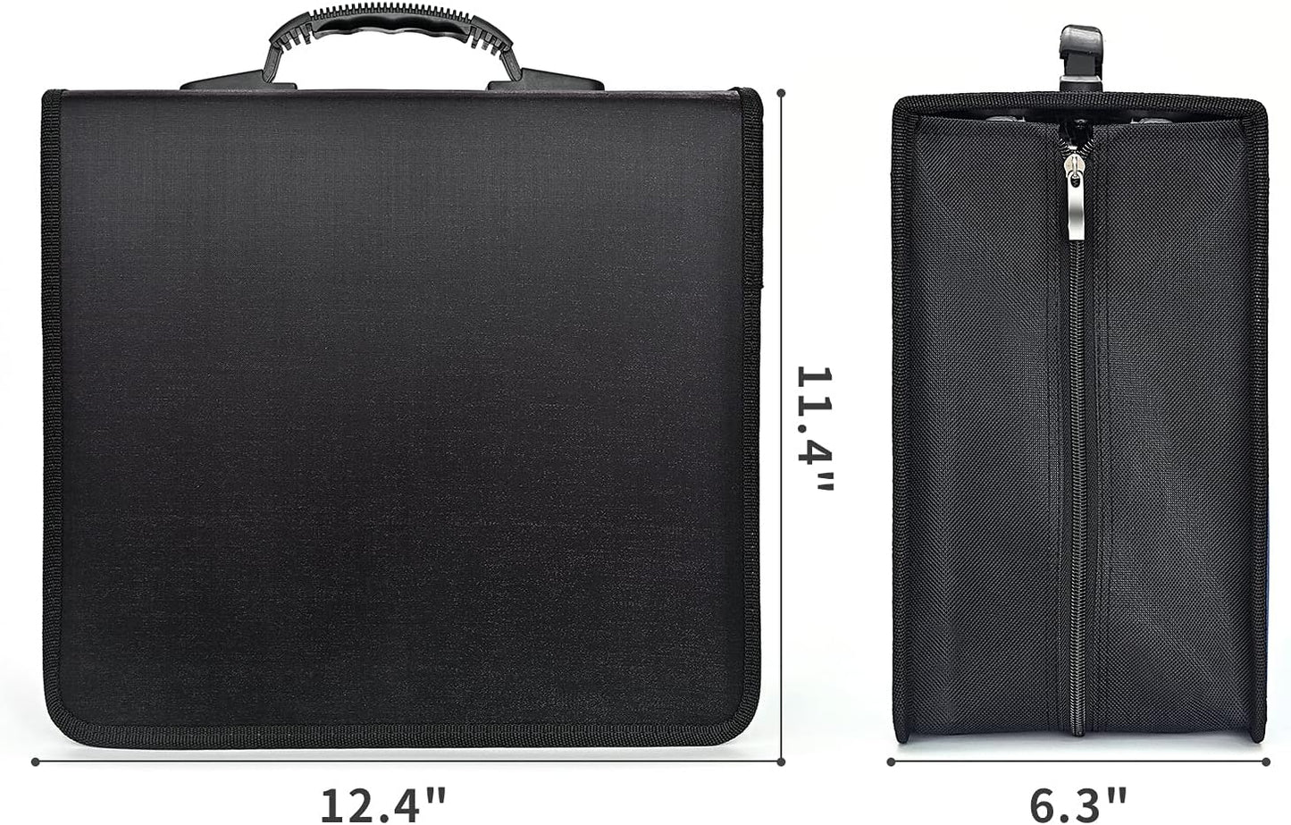 alavisxf xx CD Case, 432 Capacity DVD Case Holder, Heavy Duty Zipper Protective Movie Media Storage Organizer Binder Wallet for Car Home Office Travel (Black, 432 Capacity)