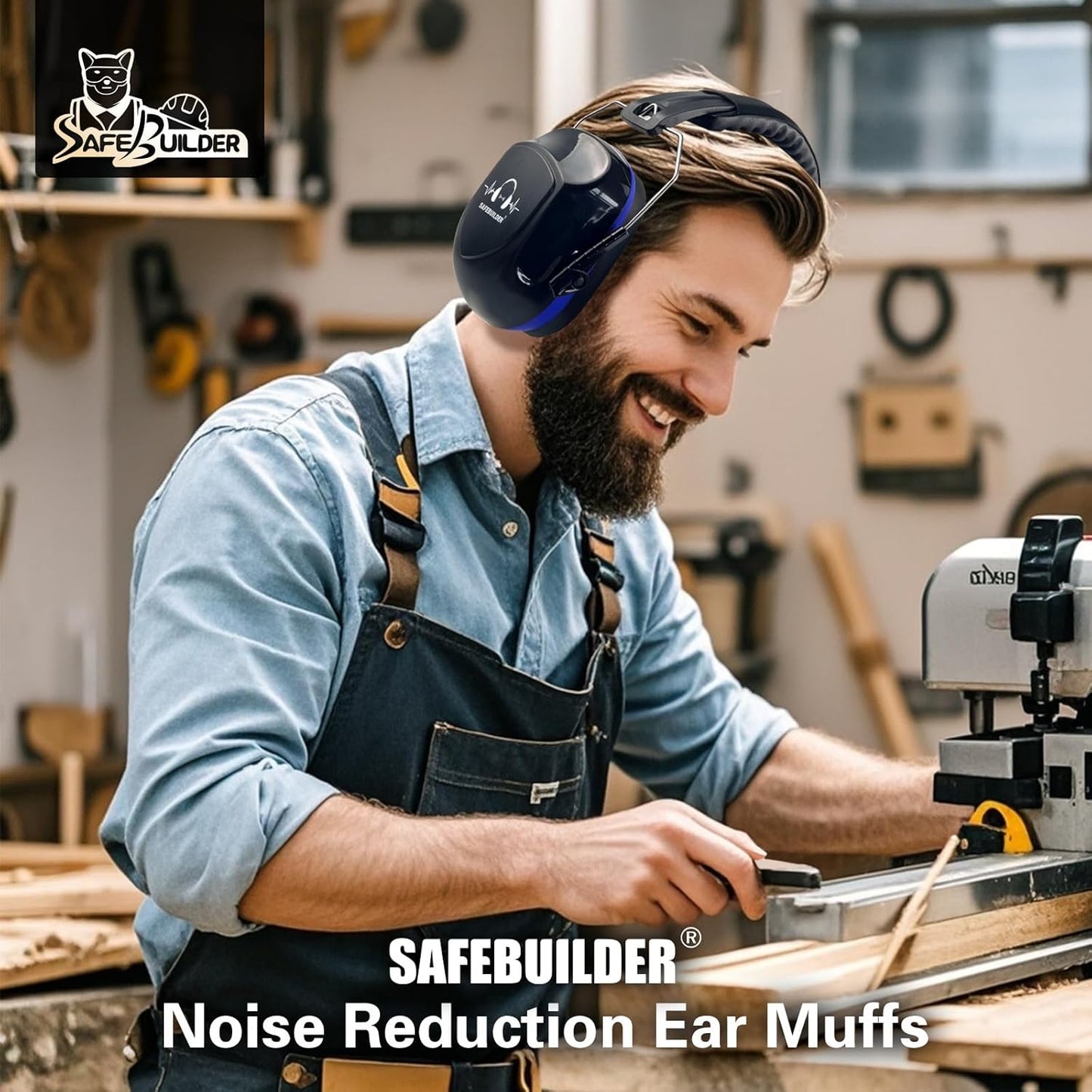 Ear Muffs Noise Reduction SNR 33dB Adjustable Lightweight Safety Earmuffs Sound Proof Noise Cancelling ANSI