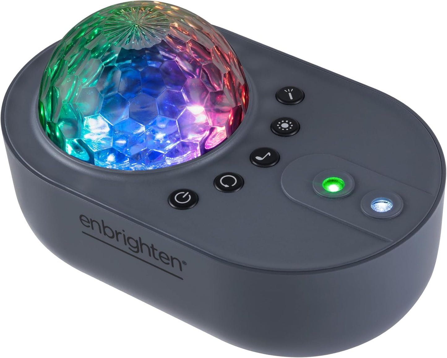 Enbrighten Galaxy Star Projector – Multi-Color Aurora Nebula Space Lamp with Sleep Sounds and White Noise – USB Powered Night Light for Bedroom, Living Room, Kids & Adults (65277)