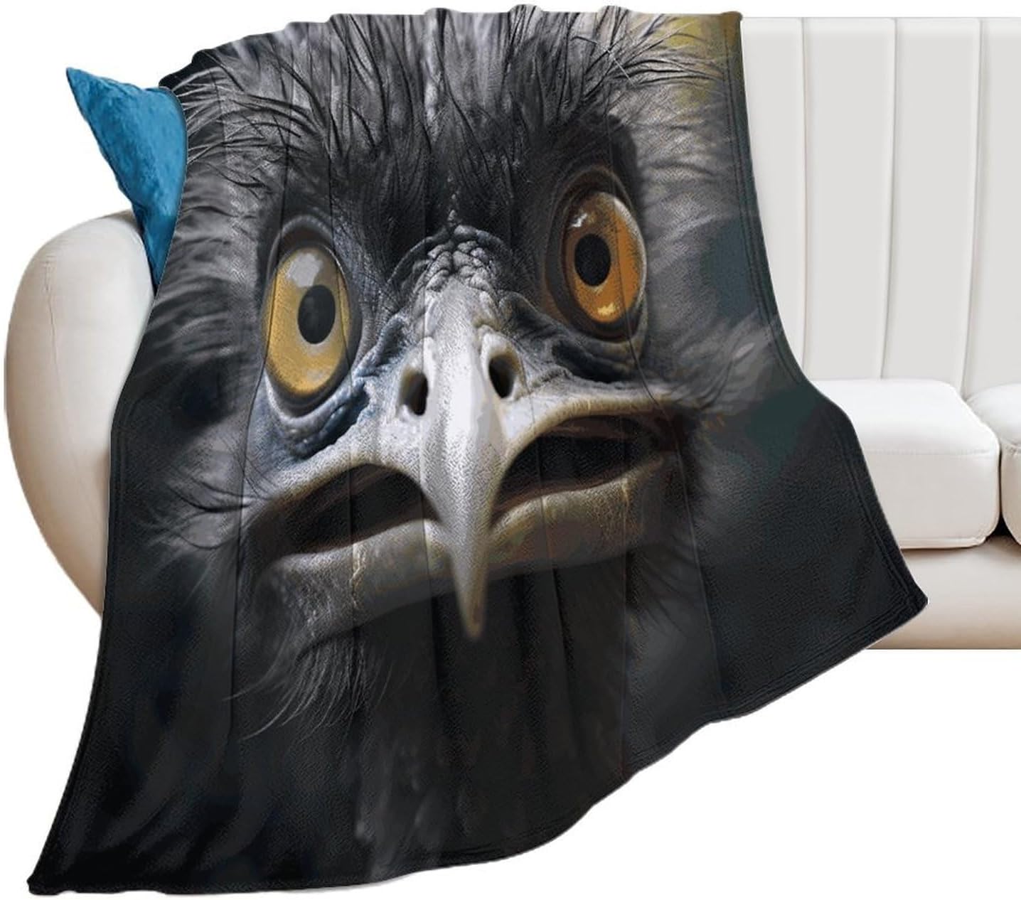 Emu Throw Blanket for Couch Super Soft Warm Lightweight Throw Blankets Cozy Flannel Bed Blanket Cute Decorative Blankets for All Seasons Home Decor Gift 60"*80"（150 * 200cm）