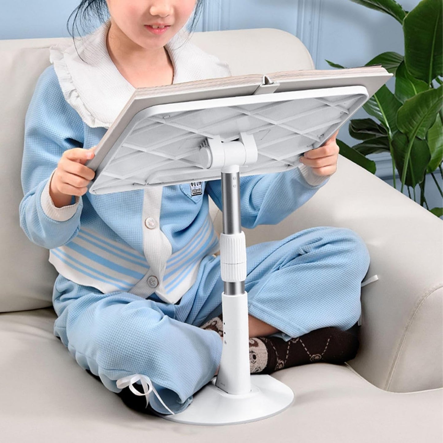 Book Stand Ergonomic Heights Angles Adjustable Laptop Adjustable Holder Tray Cooking Bookstands for Textbook Multipurpose