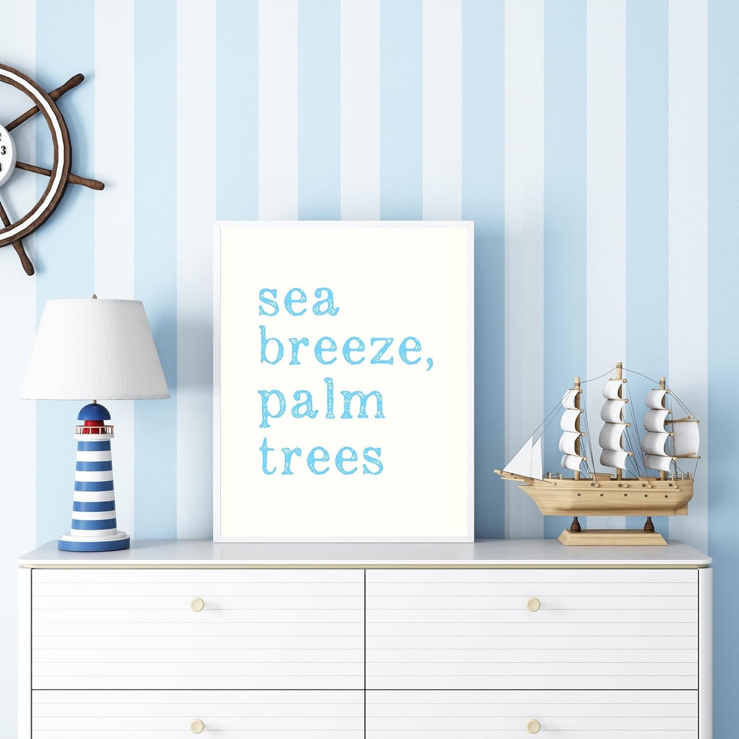 Eastern Print Pink Beach Coastal Wall Art, Preppy Room Decor With Shells & Seaside Quotes, Oyster, Granddaughter Aesthetic Summer Print, Beach Poster Artwork For Girls Dorm & Bedroom, UNFRAMED 8x10