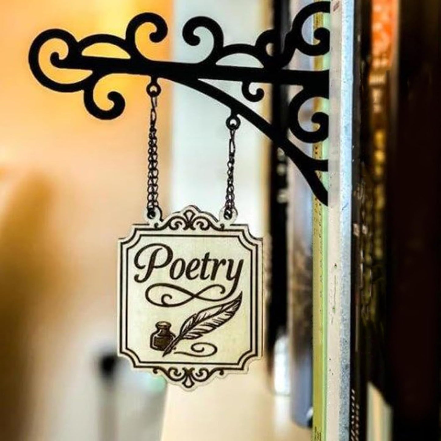 Book Decor for Shelf – Book Lover Hangable Sign | Reader Wall Art Accessory | Decorative Hanging for Bookworms, Librarians, Home Shelves, Classrooms & Reading Nooks