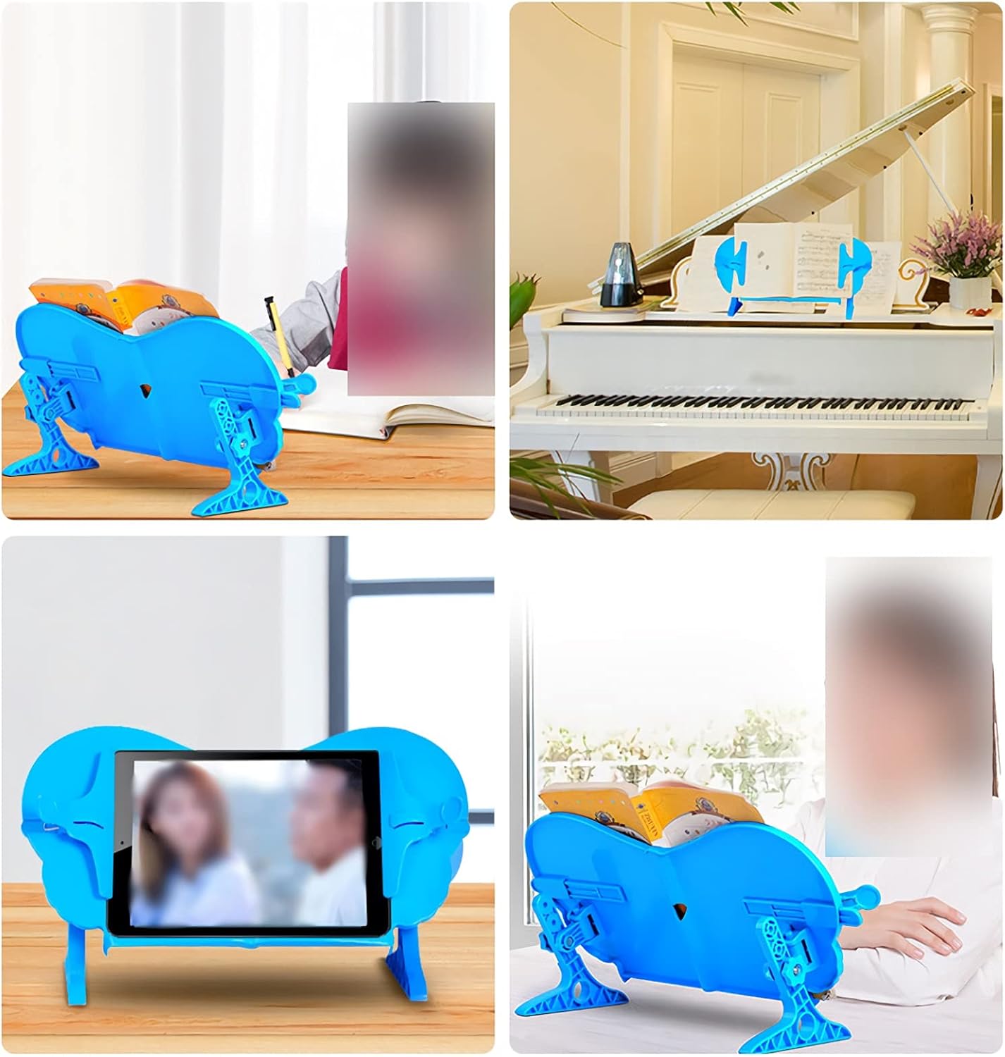 Book Stands and Holders for Reading Book Holder Reading Textbook Stand Adjustable Height and Angle for Large Books Studying in Bed Desk Tablet Document 22 x 8 inch for Kitchen and Office