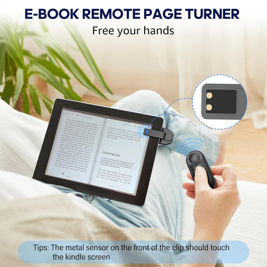 RF Remote Control Page Turner for Kindle Paperwhite,Kindle Accessories Remote Photo and Video for E-Book iPhone iPad Android Tablets Reading Novels Comics Remote Control Extenders(Black)