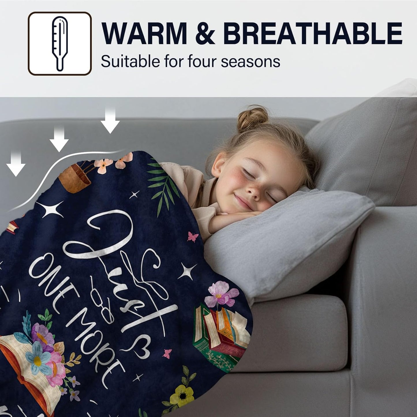 Book Lovers Gifts for Book Lovers Women, Bookish Gift for Readers, Reading Blanket, Books Club/Bookworm/Reading Gift for Women, Literary Gifts Blanket 60"*50"