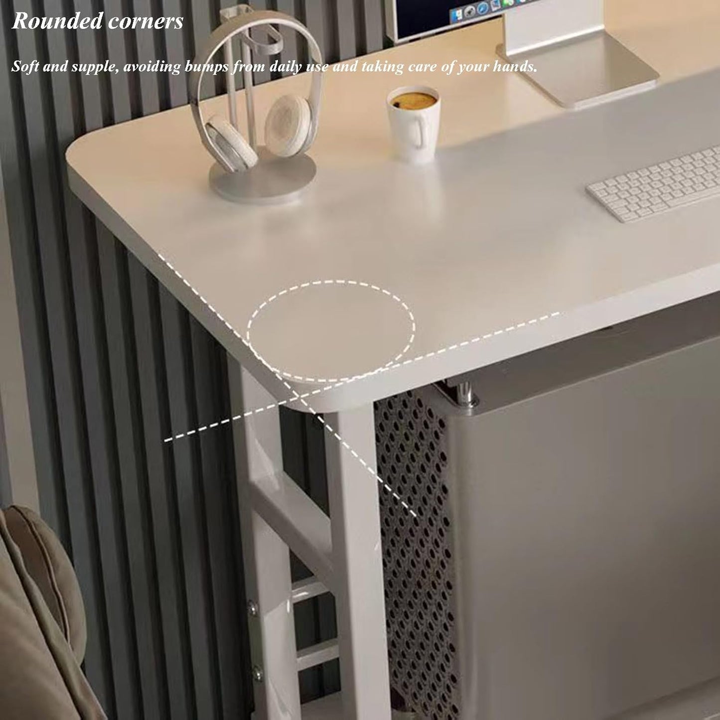 Overbed Table with Wheels, Height Adjustable Rolling Tray Table, Hospital Bed Table, Over Bed Bedside Rolling Laptop Table for Over Bed Sofa Reading Eating