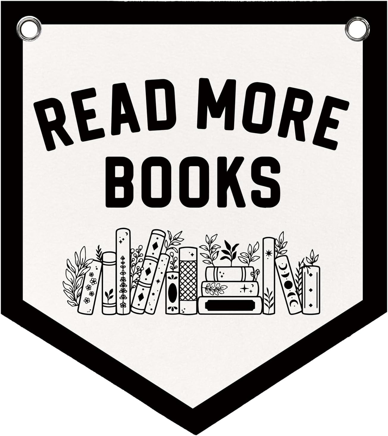 DSHFG Read More Books Reading Corner Decor for Kids, Kids Reading Nook Wall Art Felt Pennant Banner for Classroom Nursery Toddler Room, Read Sign Hanging Felt Flag, 12x14 Inch