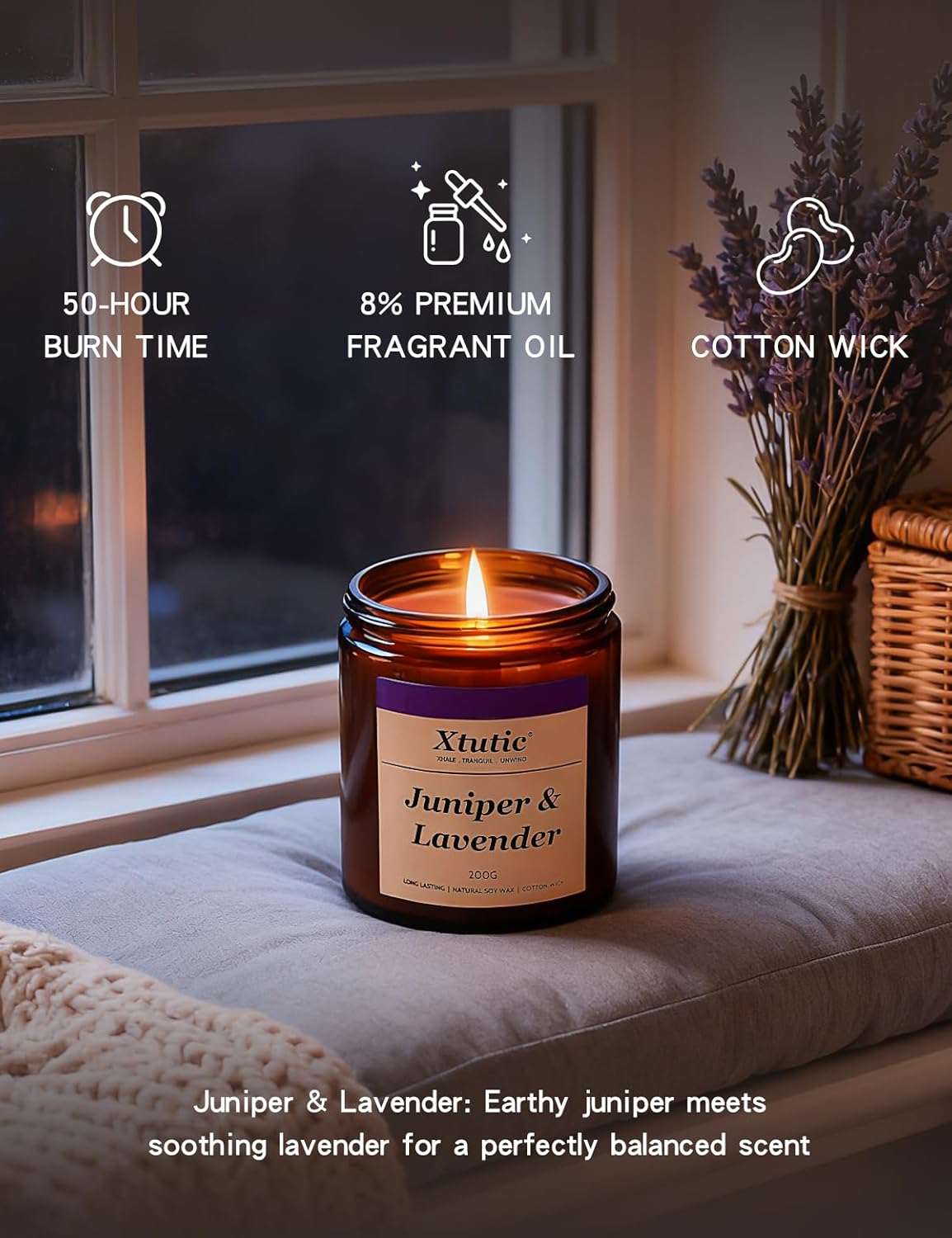 Brown Soy Wax Candle Gift Set - 28oz Large Jar,200-Hour Burn Time,Home Fragrance for Relaxation, Meditation,Gifts for Women, Housewarming, Home Decor