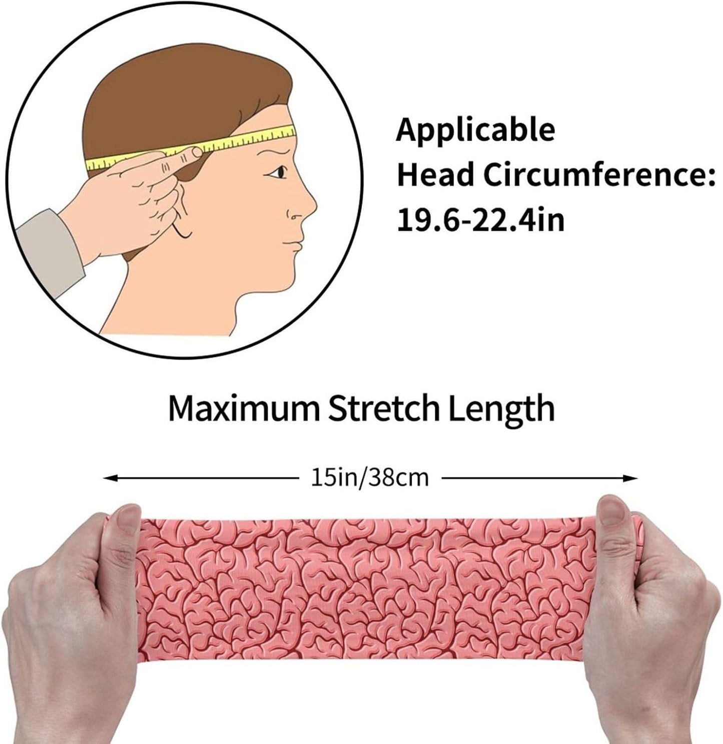 Sports Sweatband Head Bands for Women Men Sweat-Absorbing Headbands Suitable for Running Yoga Fitness Football Exercise