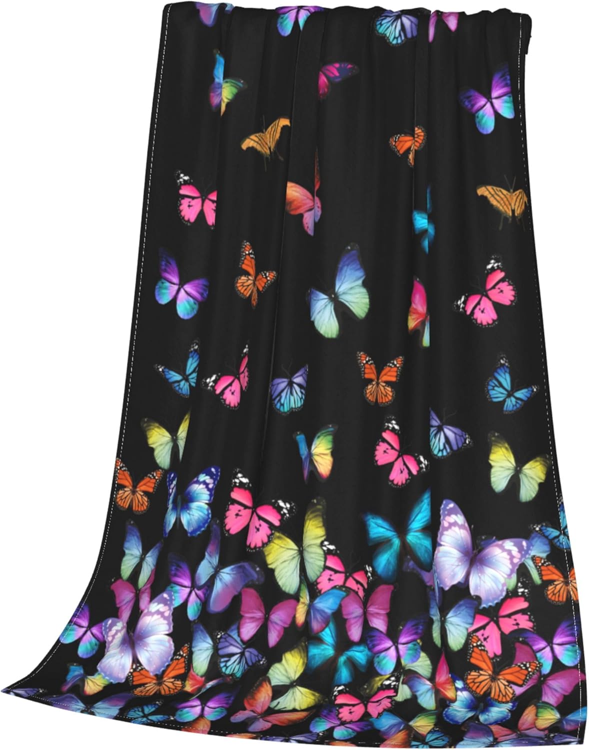 Butterfly Print Blanket, Lightweight Cozy Ultra Soft Colourful Fleece Throw Blanket, Ultra Soft Flannel Blankets for Sofa Couch Bed 60"x50"