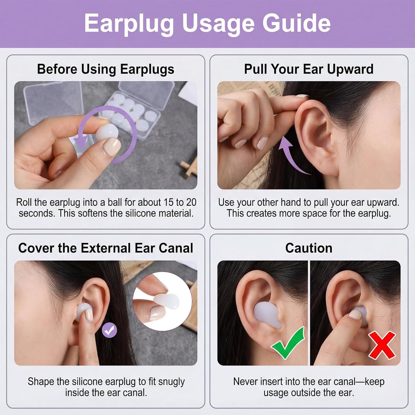 24 Pcs Soft Silicone Moldable Ear Plugs Reusable Noise Cancelling Earplugs Sleep Ear Plugs for Sleeping, Swimming, Snoring, Study, Travel, Work(12 Pairs)