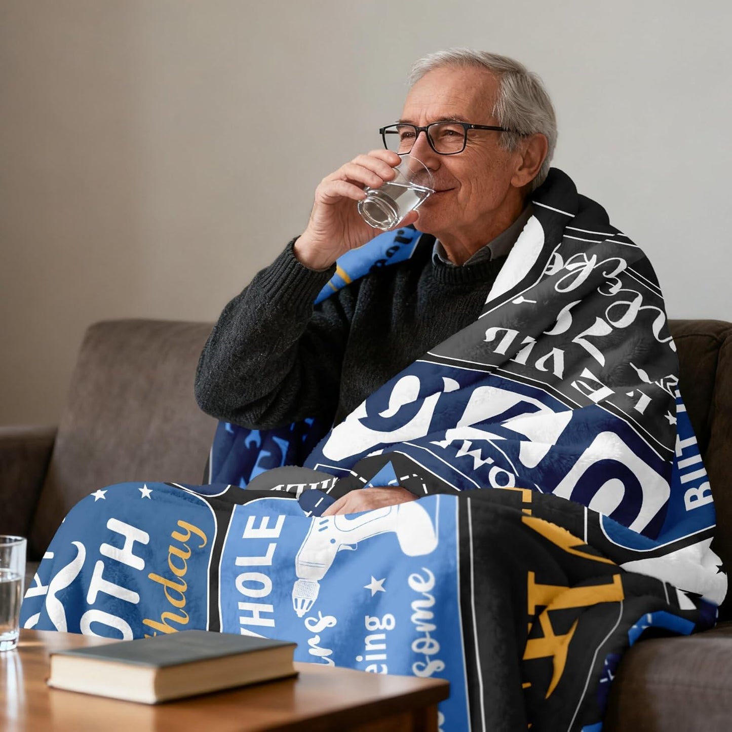 70th Birthday Gifts for Men Blanket 60"x50", 70 Year Old Birthday Gifts for Men, 1956 Birthdays Gift for Him, Best Birthdays Gift for 70th Man, Chapter 70 Throw Blanket