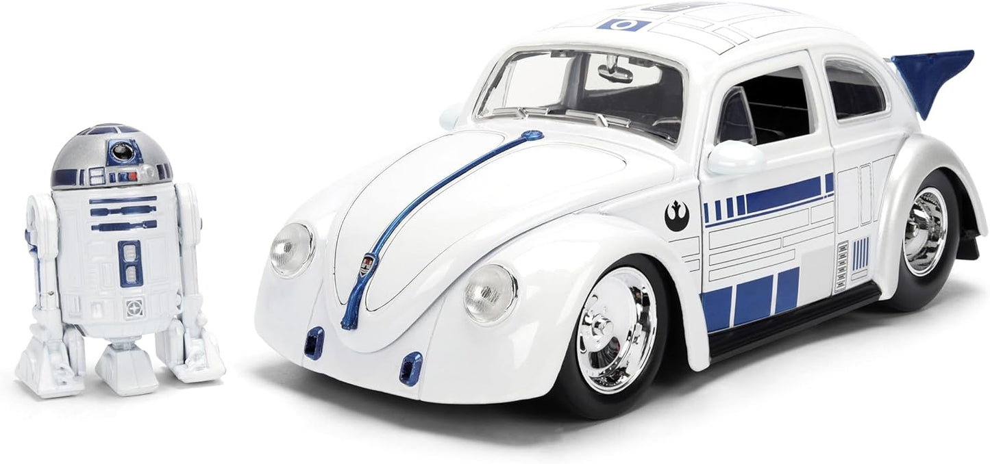 Jada Star Wars R2-D2 with 1959 Volkswagen Drag Beetle 1:24 Die-Cast Vehicle & 2.5-Inch Figure Toys