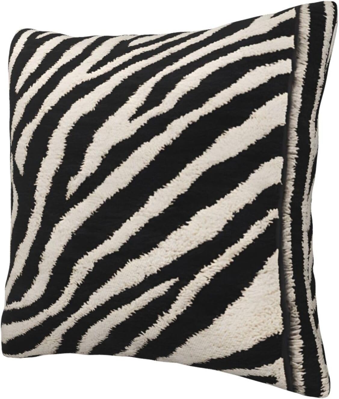 All-Season Square Pillow Covers 18"X18", Zebra Animal, Decorative Throw Pillow Covers for Sofa Bed Couch, Hidden Zipper Cushion Cover, Square Lumbar & Accent Pillowcases for Home Decor