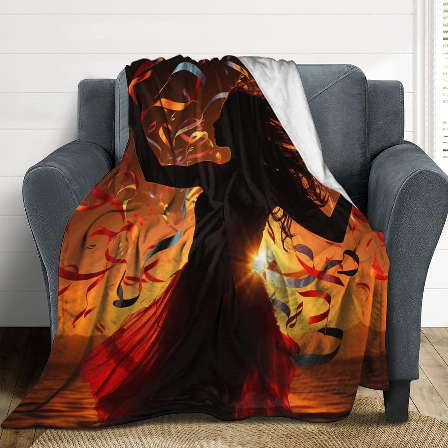 Dance Music Throw Blanket for Couch Super Soft Warm Lightweight Throw Blankets Cozy Flannel Bed Blanket Cute Decorative Blankets for All Seasons Home Decor Gift 30"*40"（76 * 100cm）