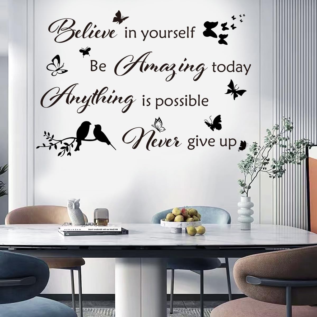 Inspirational Wall Stickers Wall Quotes Letter Stickers Ability Motivation Believe in Yourself Saying Home Decals Quote for Bedroom Living Room Hallways Office Classroom Teen Dorm Room Home Decor