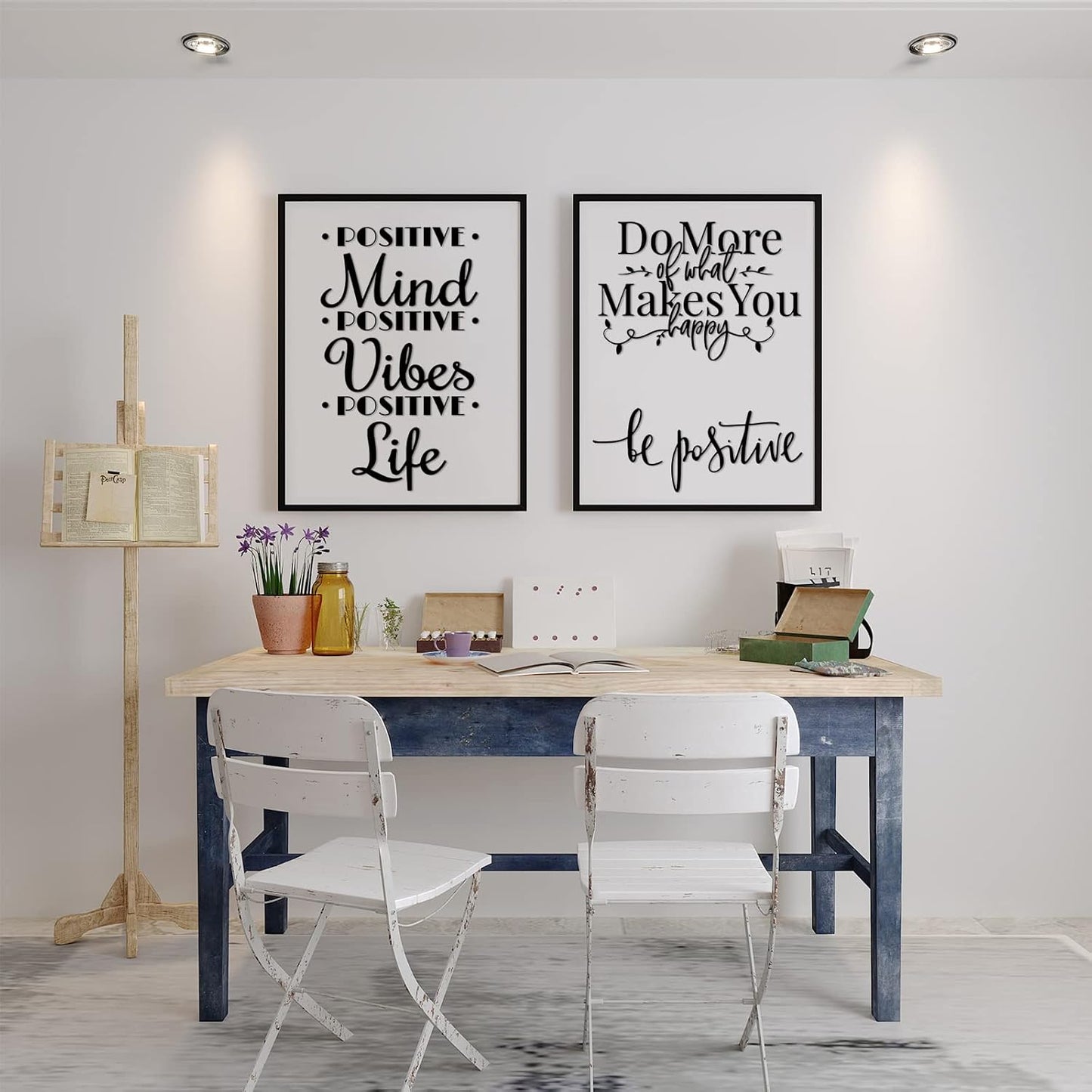 Ctosree 9 Pcs Vinyl Wall Stickers Inspirational Saying Wall Decals Motivational Saying Murals Large Removable Quote Stickers Positive Lettering Word Home Decal for Office School Dorm(Classic)