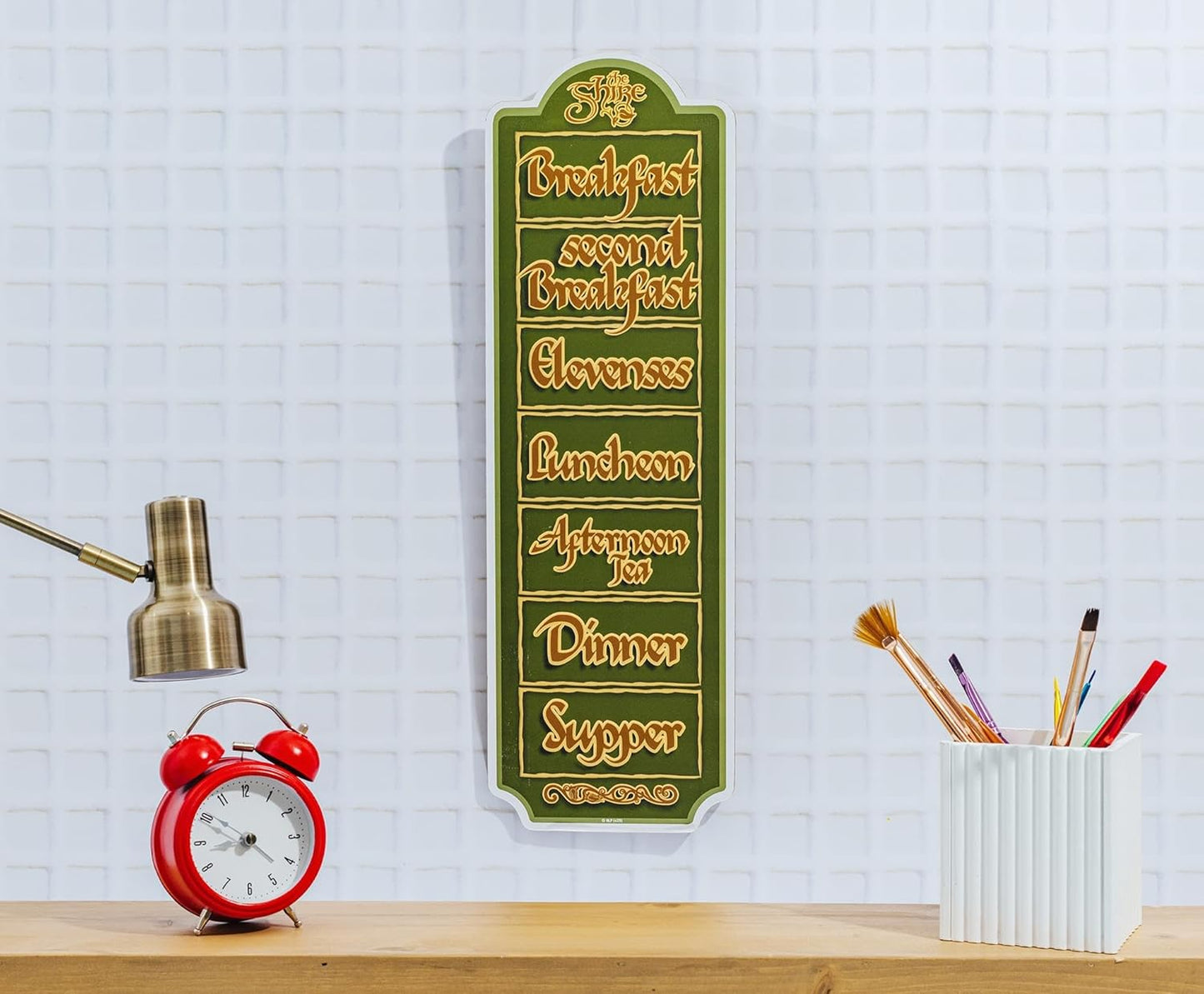 The Lord Of The Rings Hobbit Daily Schedule Wooden Sign Art | 20 x 6 Inches