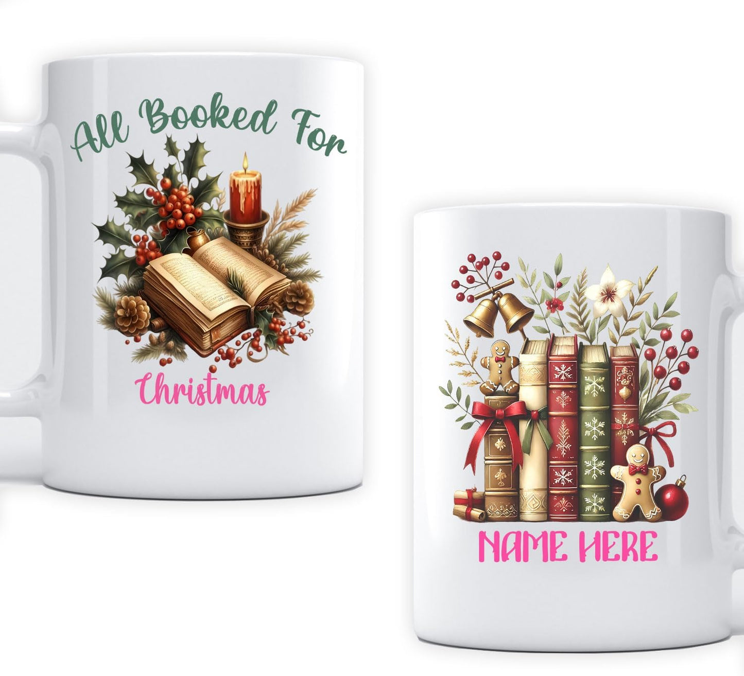 Cozy Bookish Ceramic Mug 11oz Personalized Reading Lover Gift for Christmas Bookclub Fans