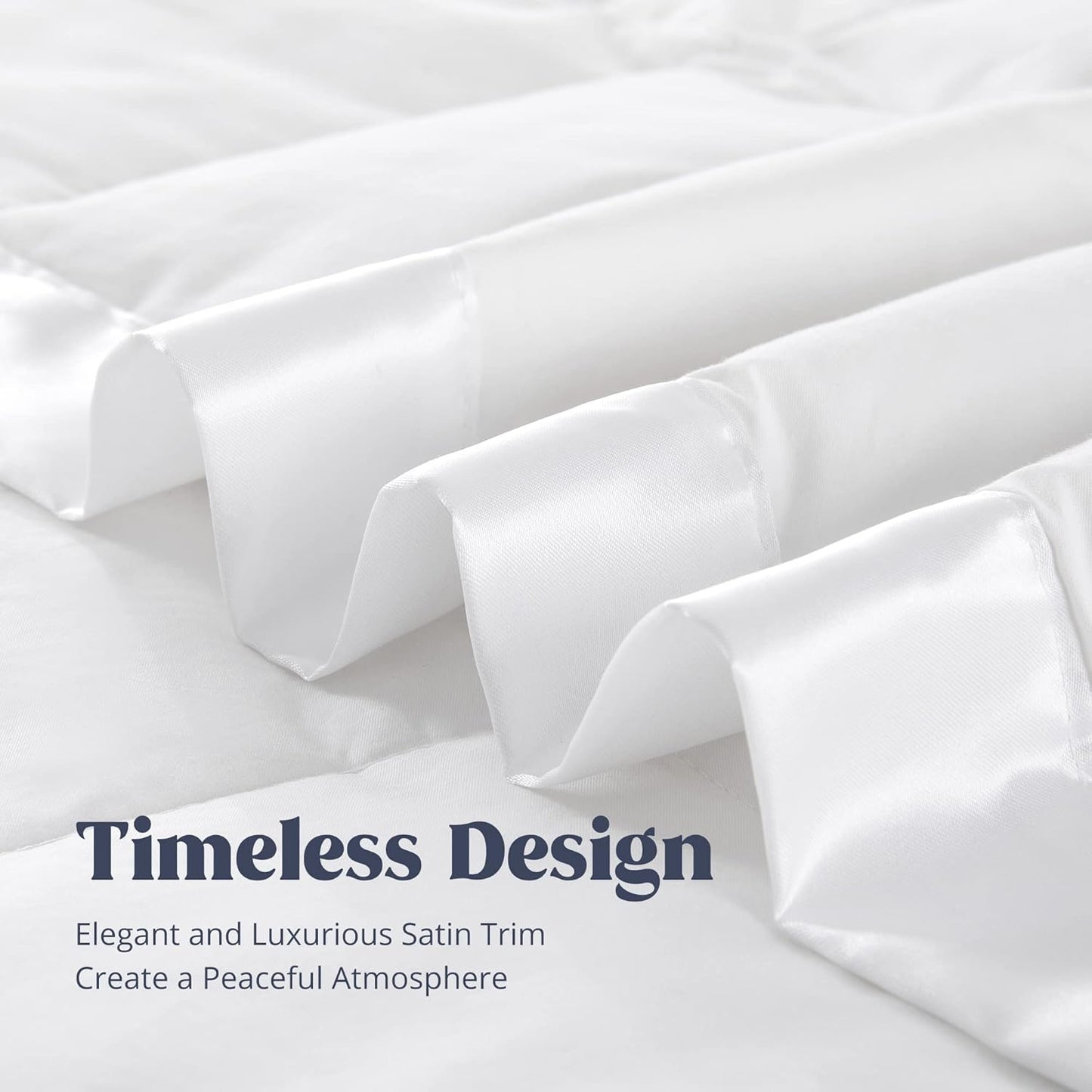 puredown® Blankets Queen Size - Soft Lightweight Down Blanket for Bed, Cozy Warm Luxury Bed Blanket with Satin Trim, White (90"X90")