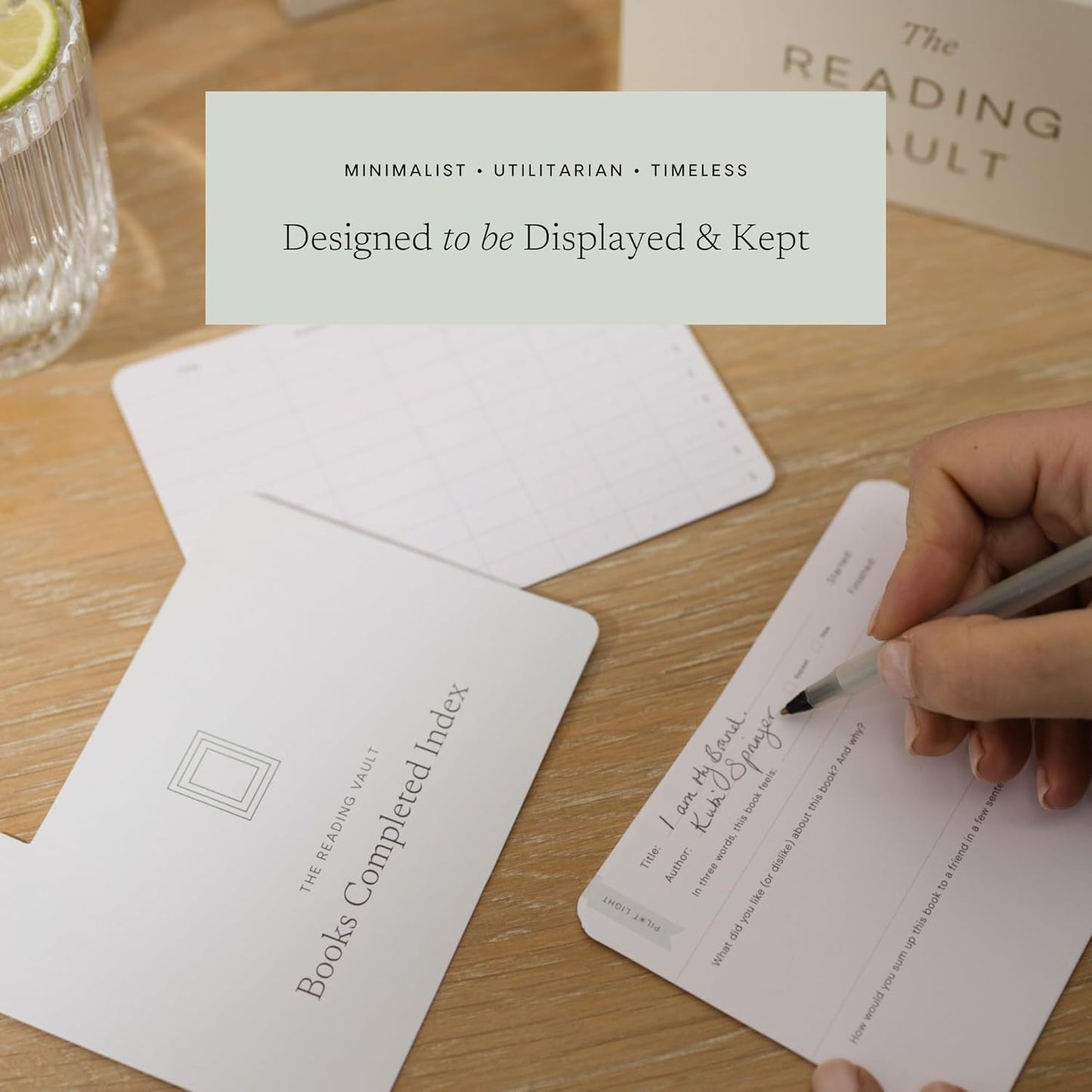 Reading Journal Bookmarks — The Reading Vault Deck. 50 Book Review Cards, Customizable Book Log. Create a Book Index. Includes Reading Challenge, Lending Library. Gift for Book Lovers & Book Clubs