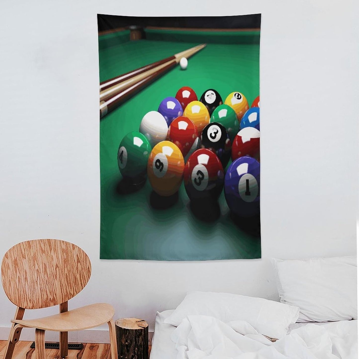 FodPand Billiards Tapestry Anti-fading Wall Tapestry with Installation Kit Backdrop Banner Multipurpose Aesthetic Tapestries Boho Wall Art Hanging Decorative Blanket 40"x60"
