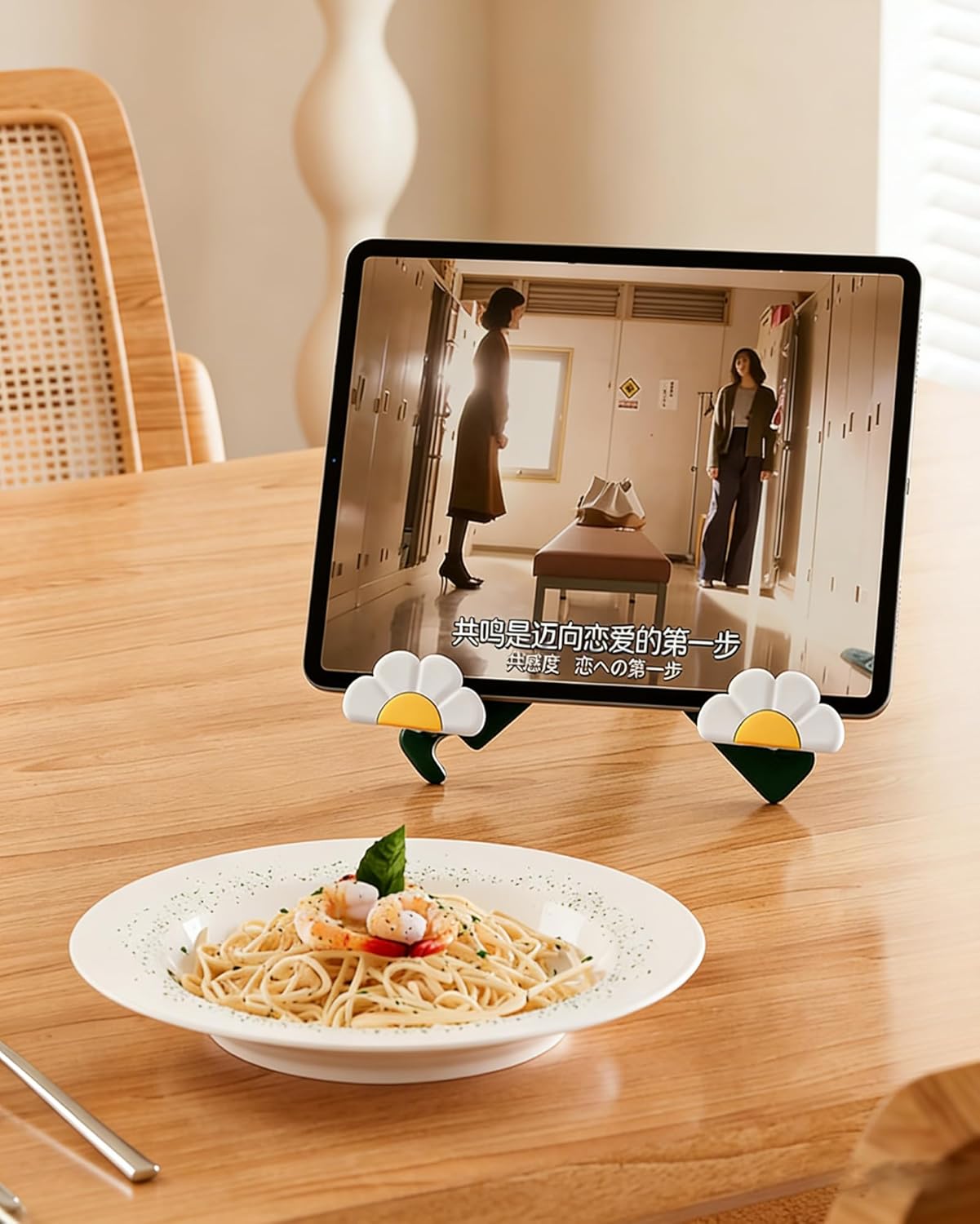 Foldable Book Stand Book Holder for Reading Hands-Free, Cookbook Stand for Kitchen Counter, Tablet Stand for Desk Adjustable Book Display Stand for Students, Chefs & Professionals