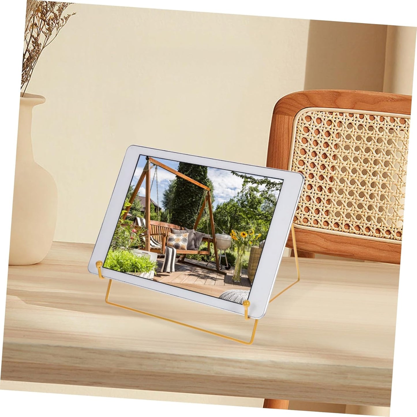 PRETYZOOM 2pcs Photo Frame Stands Multi-use Tabletop Display Racks for and Tablets for Home and Business Decor