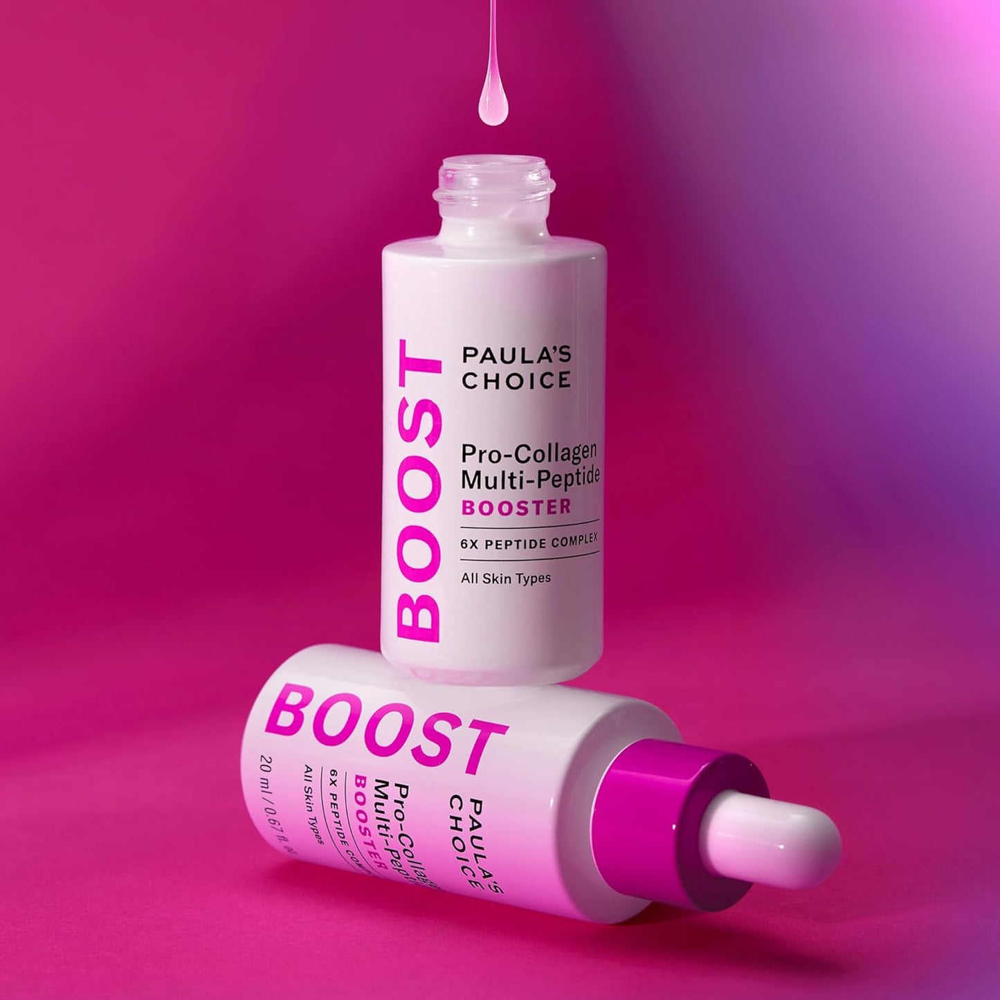 Paula’s Choice Pro-Collagen Multi-Peptide Booster Face Serum for Wrinkles, Serum for Face Supports Collagen Production with Plumping Hyaluronic Acid & Amino Acids, Fragrance-Free, 0.67oz